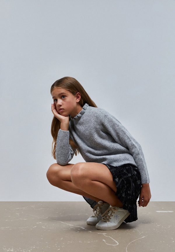 MINI JUPE IMPRIMÉ LUREX