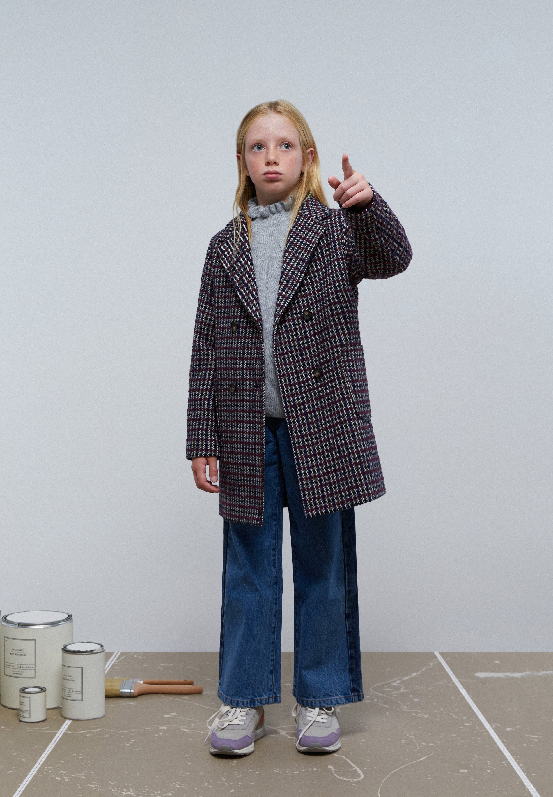 MANTEAU CACHE-CŒUR CARREAUX