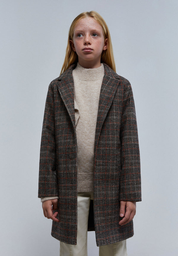 MANTEAU CARREAUX TISSU
