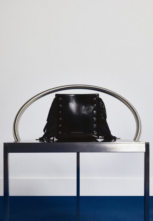 MINI-SAC CUIR FRANGES
