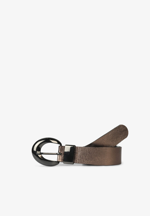 CEINTURE CUIR MÉTALLISÉ