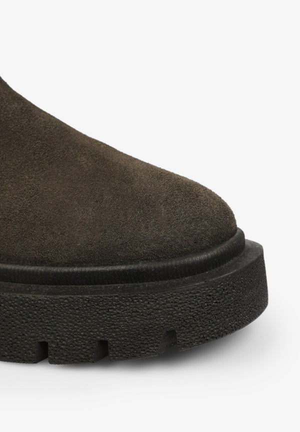 BOTTES CUIR SEMELLE TRACK