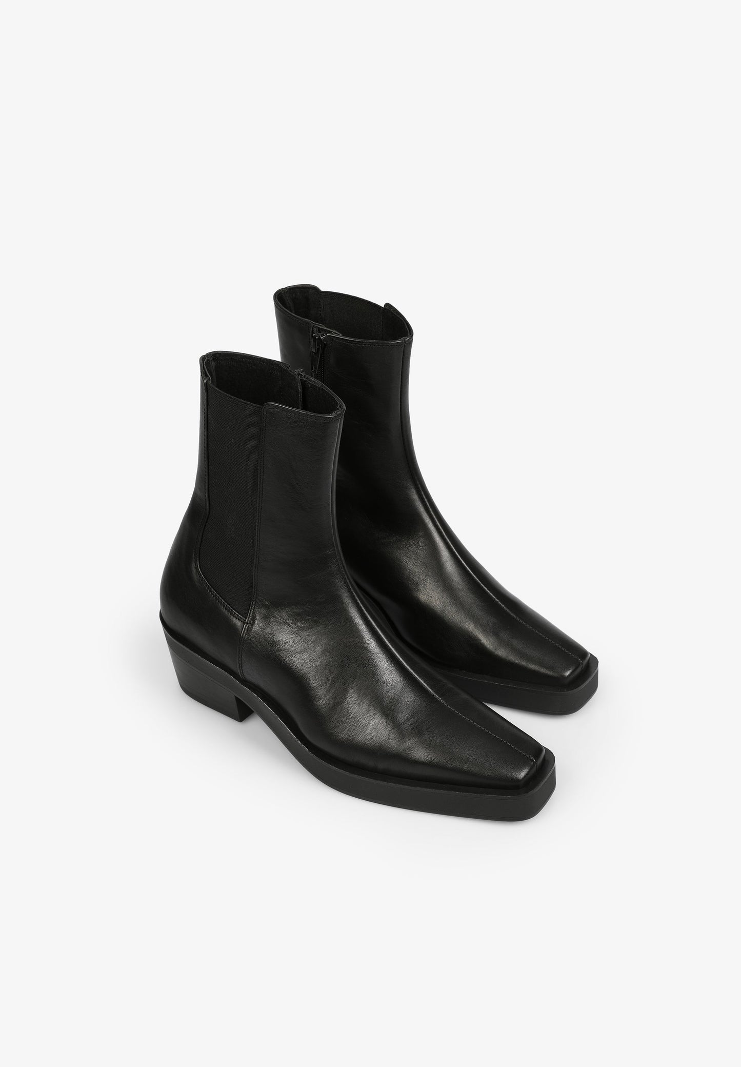 BOTTINES COW-BOY CUIR ÉLASTIQUES