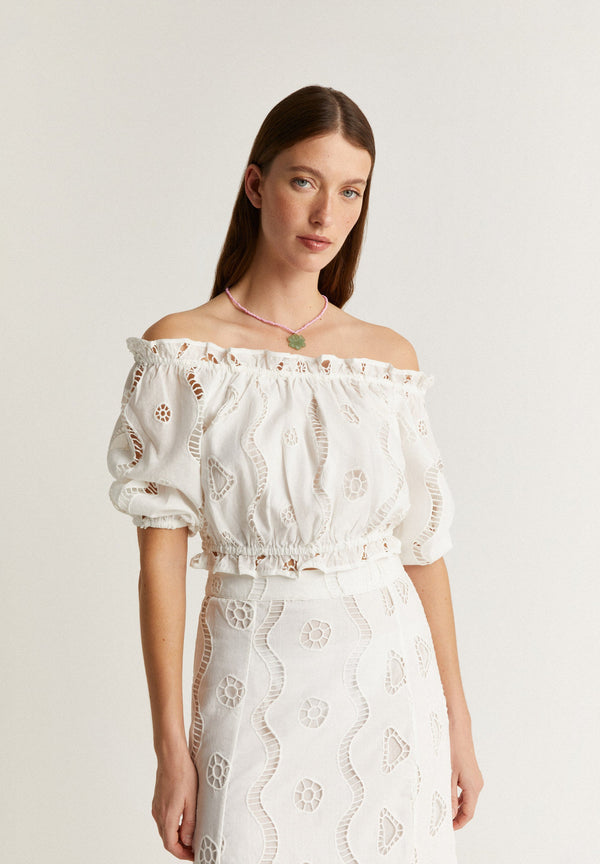 TOP BRODERIE ANGLAISE