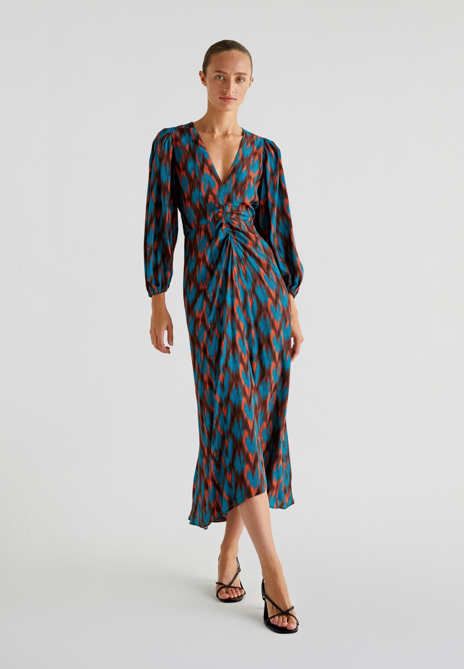 ROBE PRINT DRAPÉE