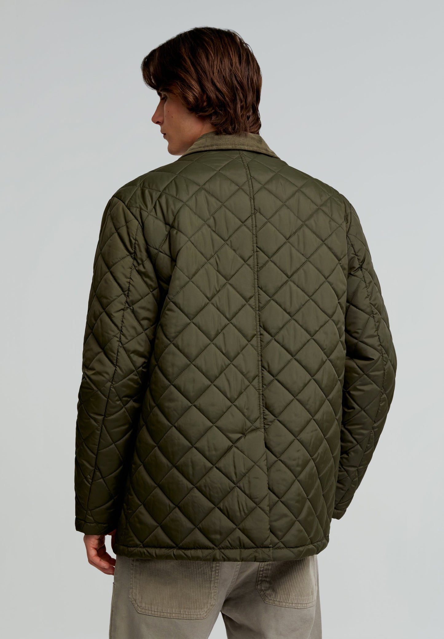 VESTE PREMIUM MATELASSÉE COL VELOURS CÔTELÉ