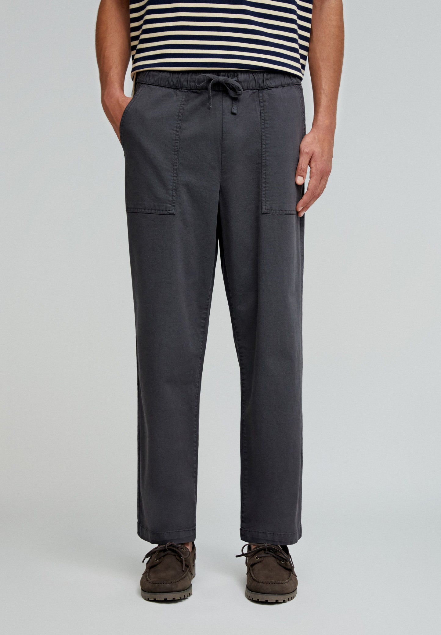 PANTALON COUPE RELAXED TAILLE ÉLASTIQUE