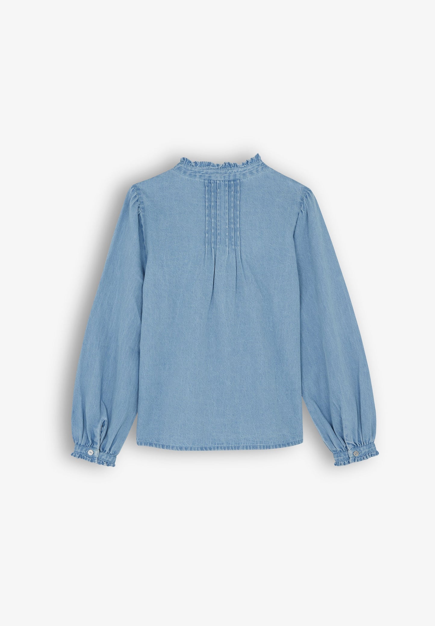 DENIM PLEAT BLOUSE GIRLS