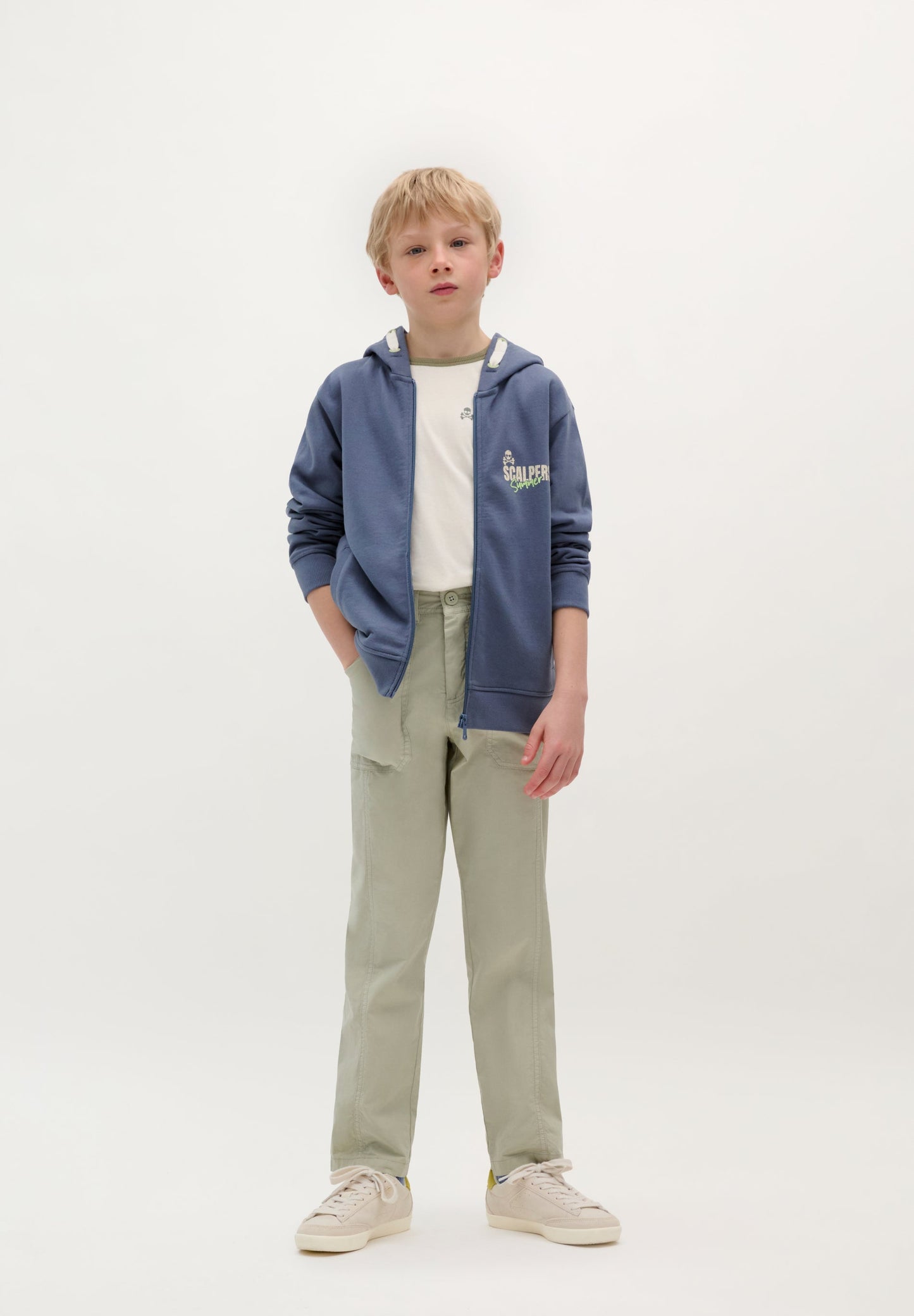 PANTALON LARGE CONTRASTANT