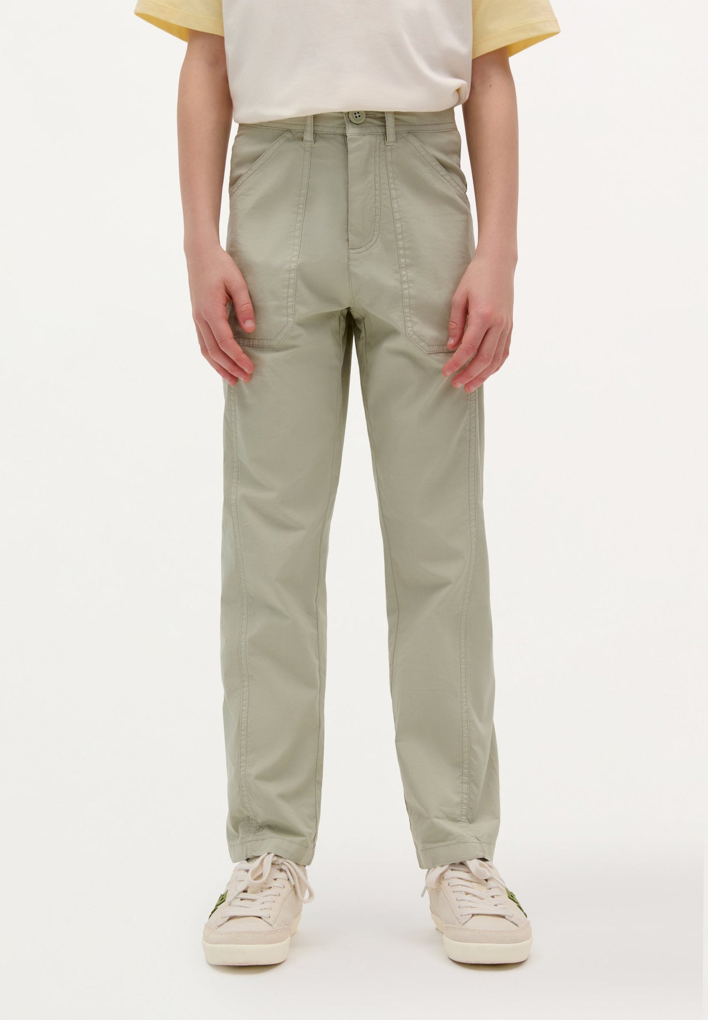 PANTALON LARGE CONTRASTANT