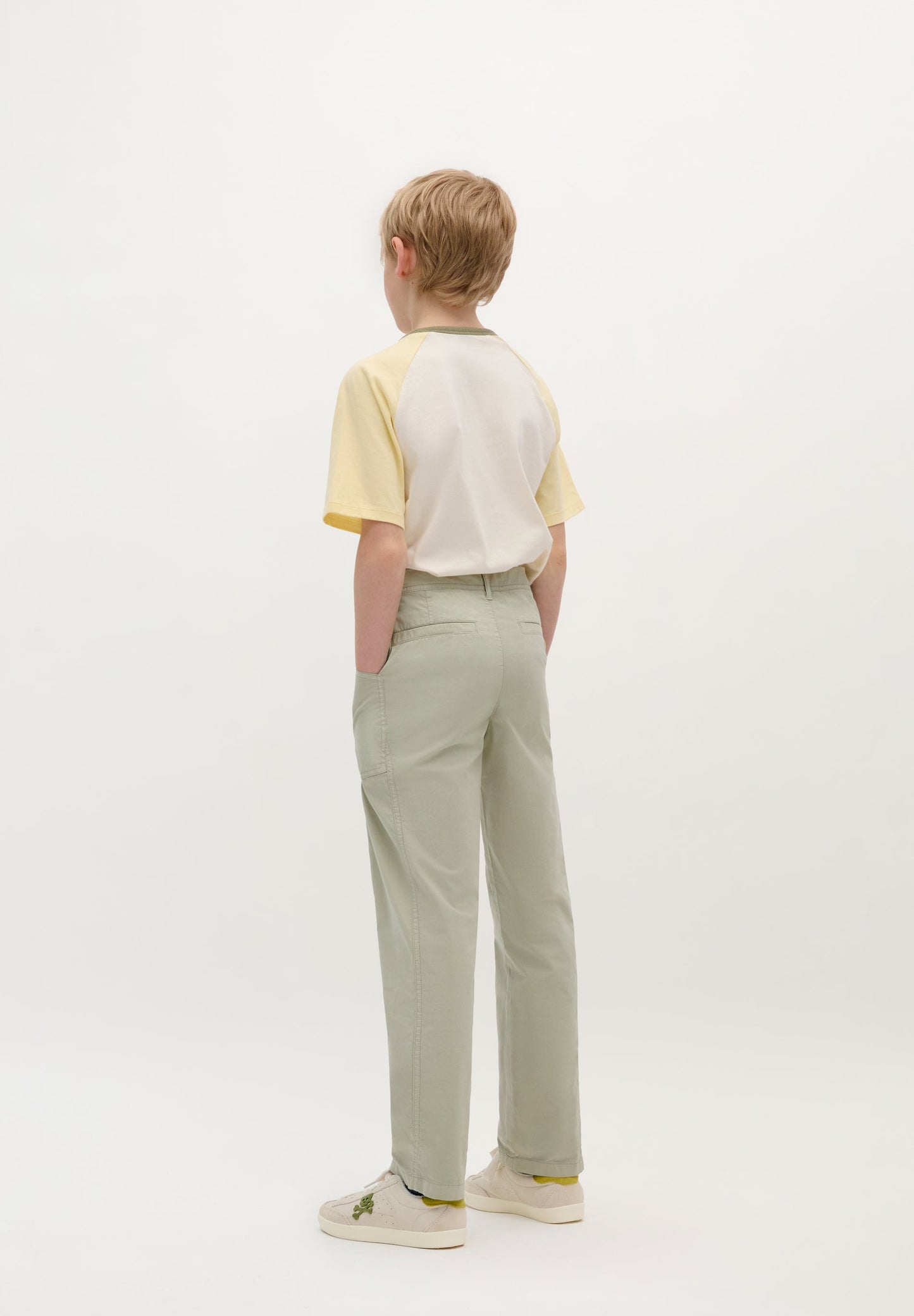 PANTALON LARGE CONTRASTANT