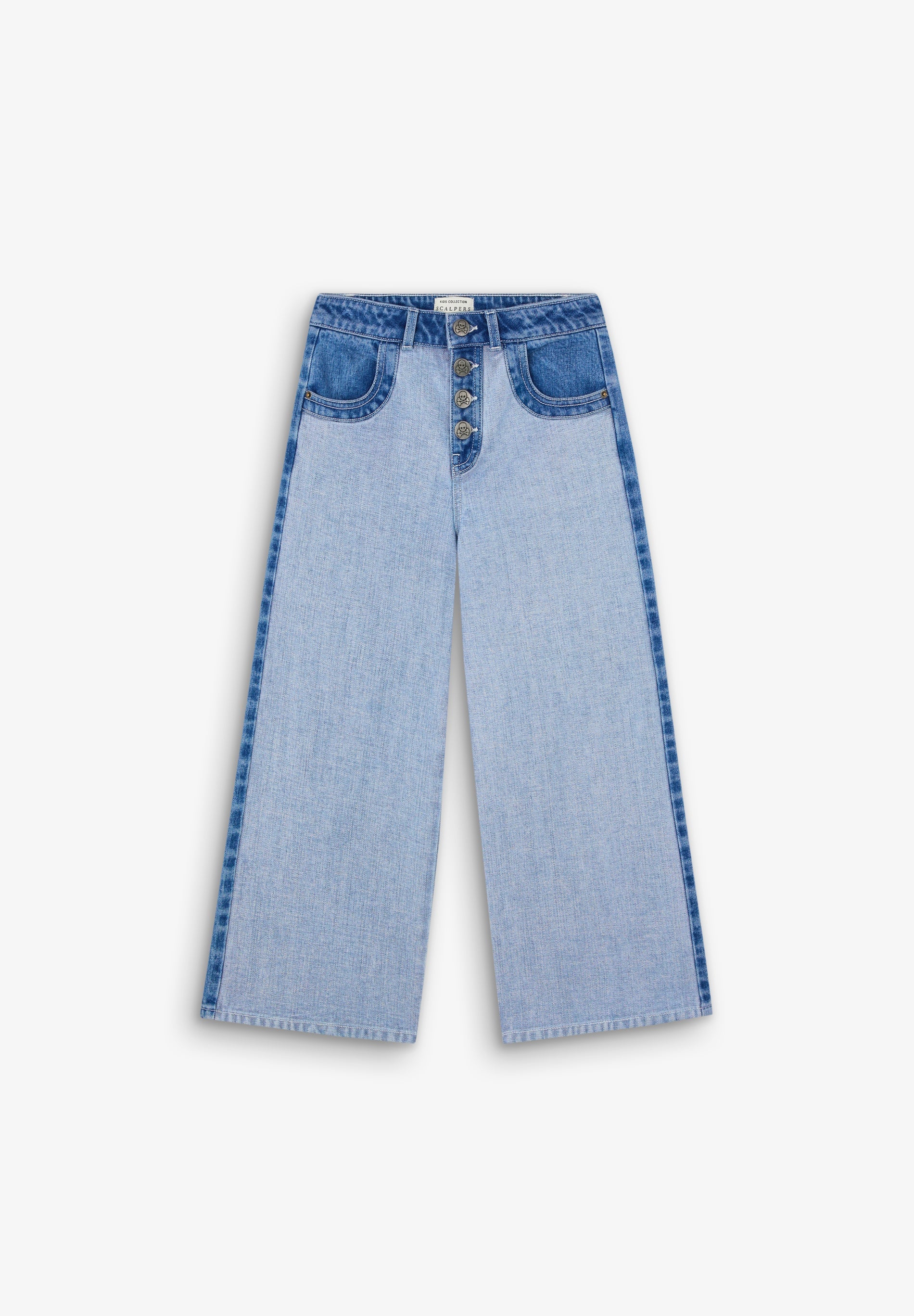 JUPE-CULOTTE EN JEAN BICOLORE