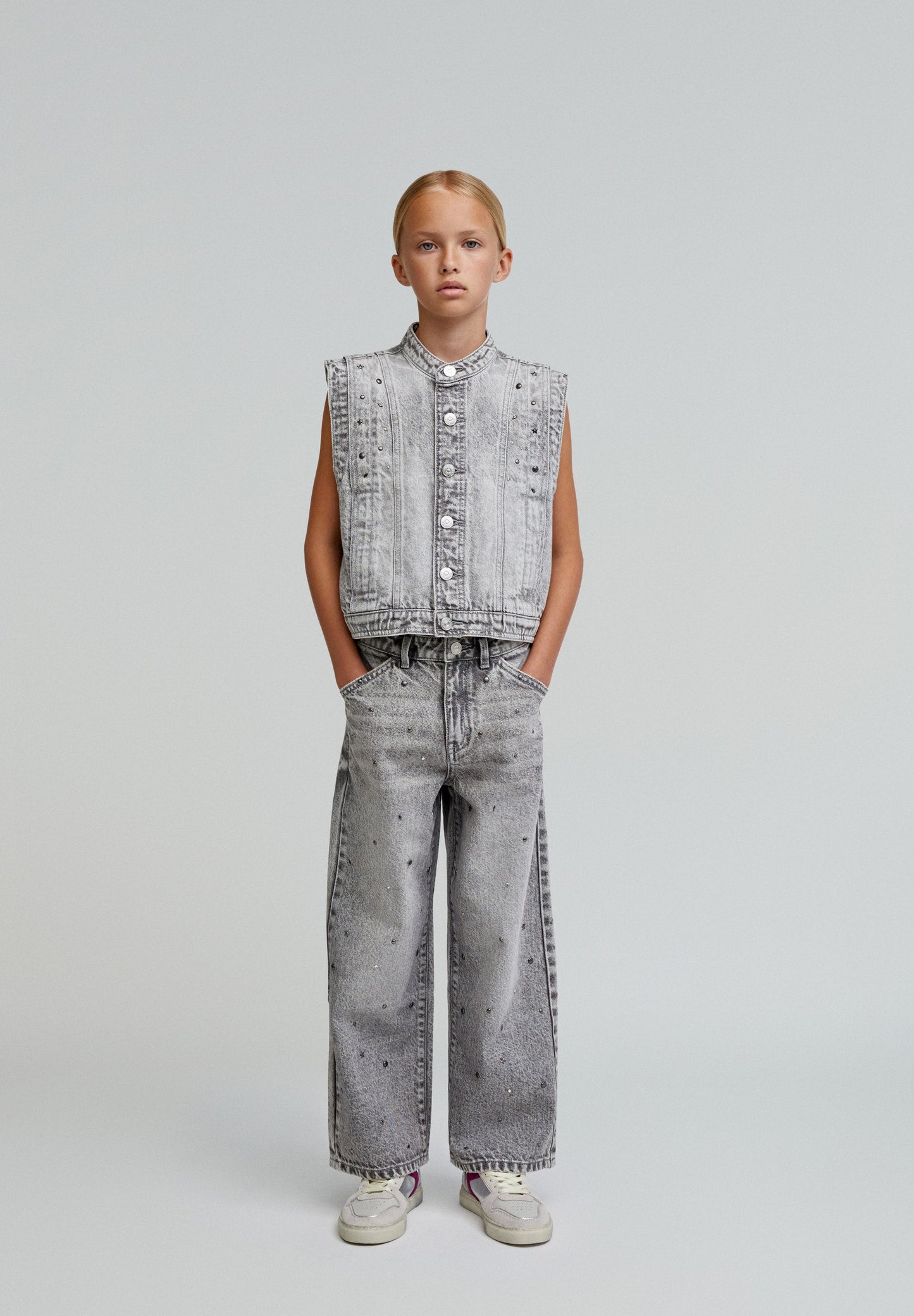 JUPE-CULOTTE EN JEAN CLOUS FANTAISIE