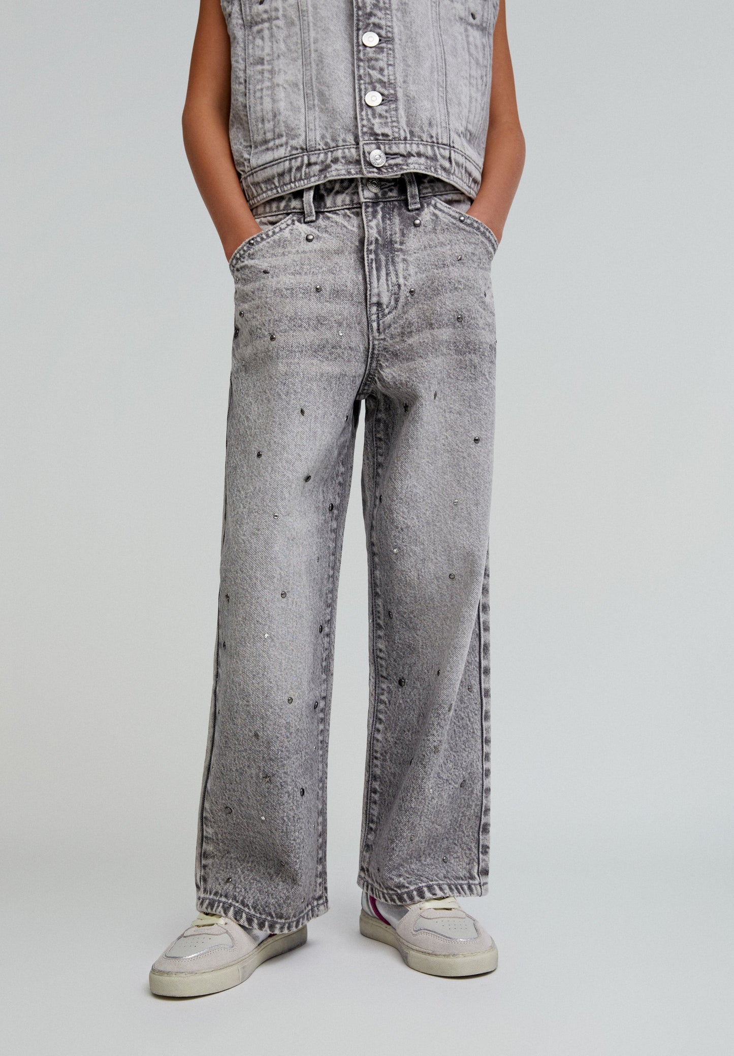 JUPE-CULOTTE EN JEAN CLOUS FANTAISIE