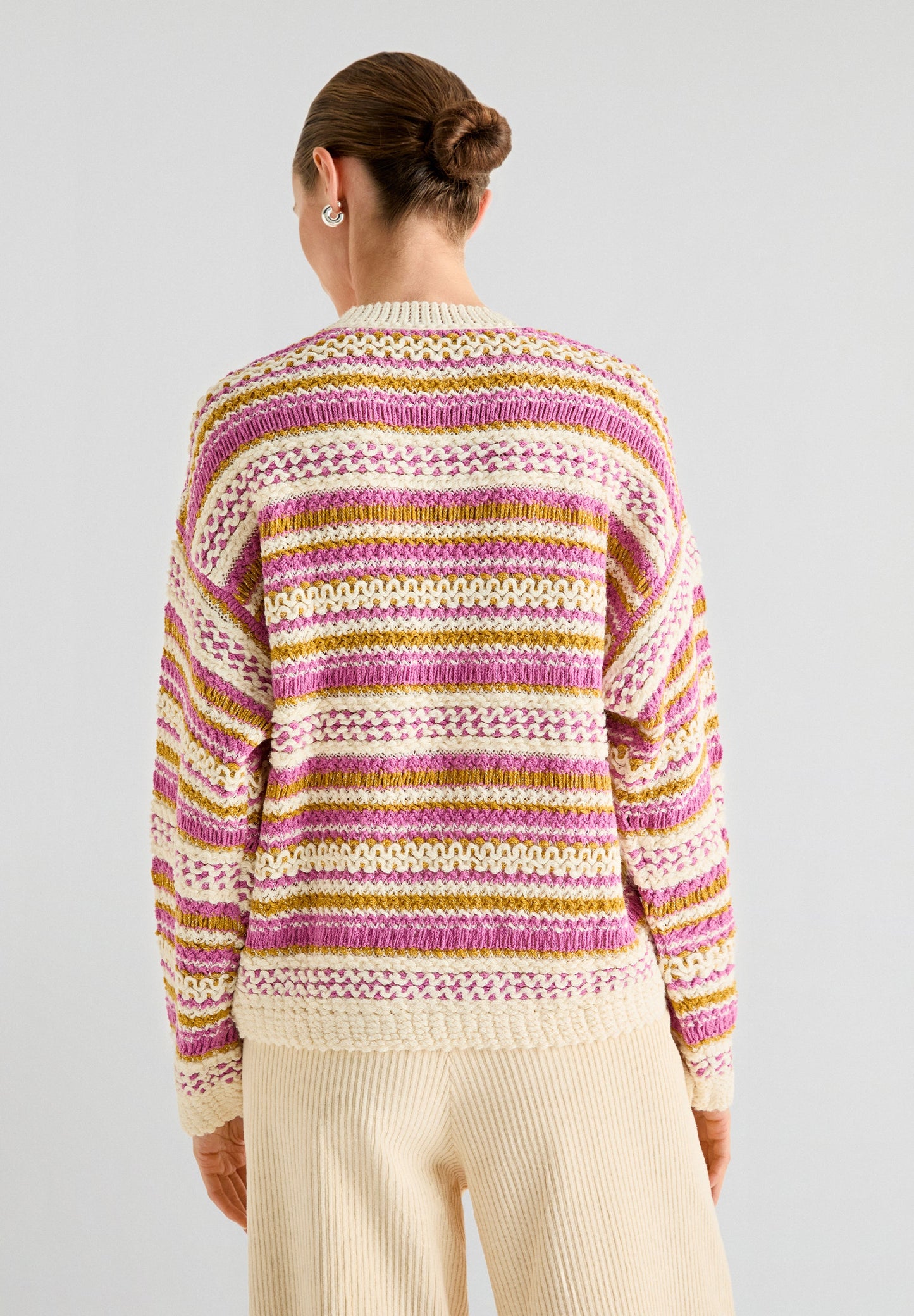 STRIPES CROCHET JUMPER