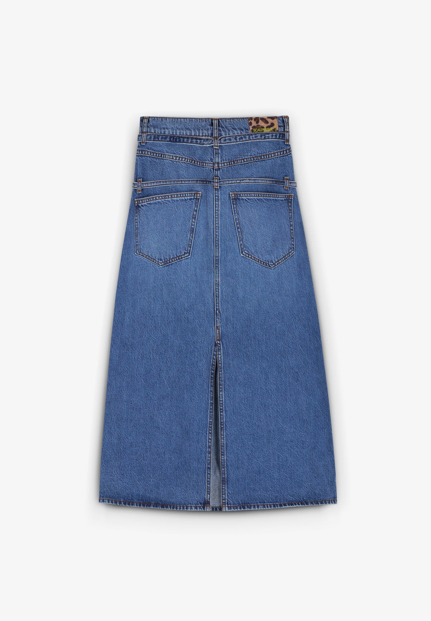 JUPE MIDI DENIM LAÇAGE