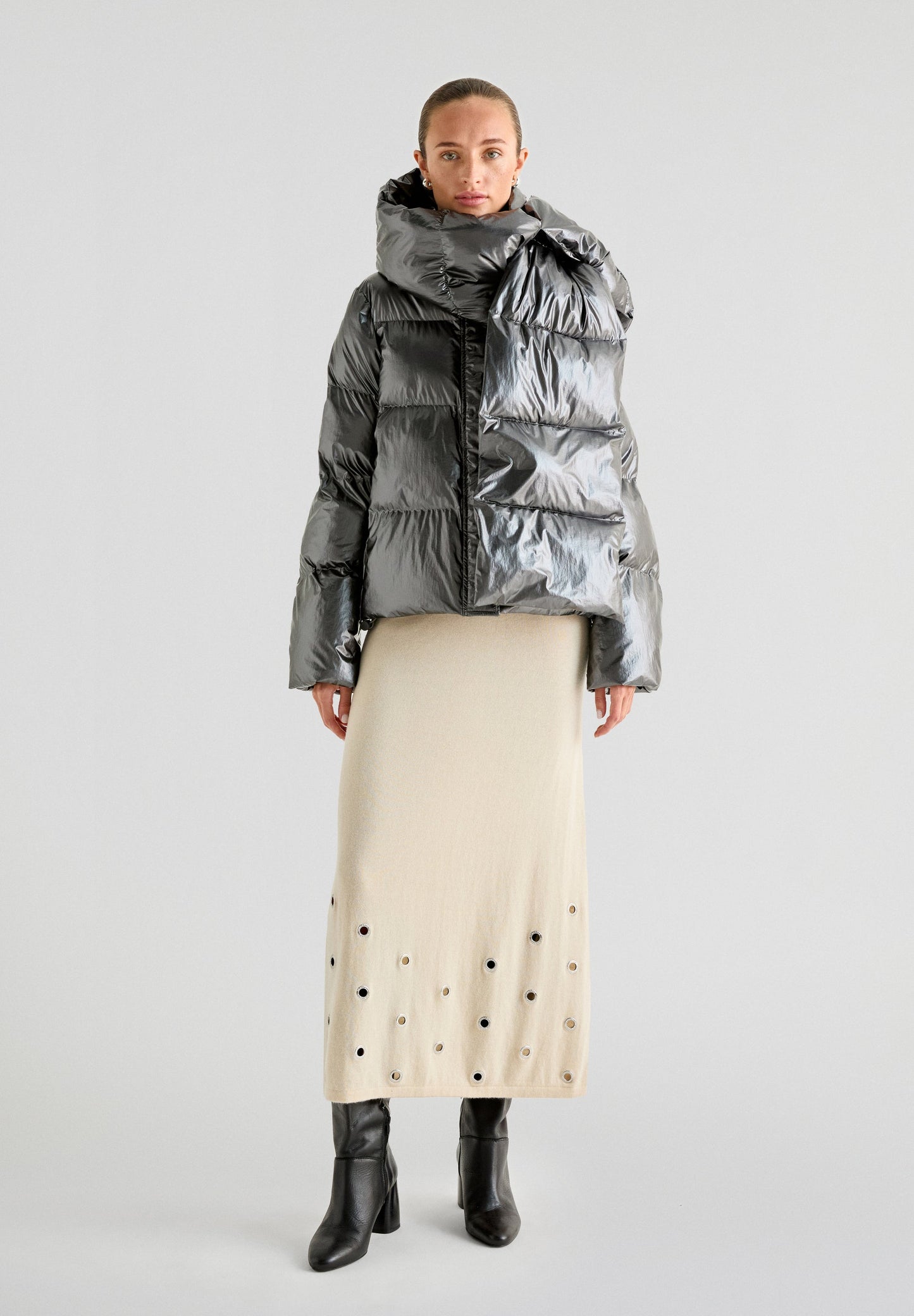 SCARF PUFFER COAT