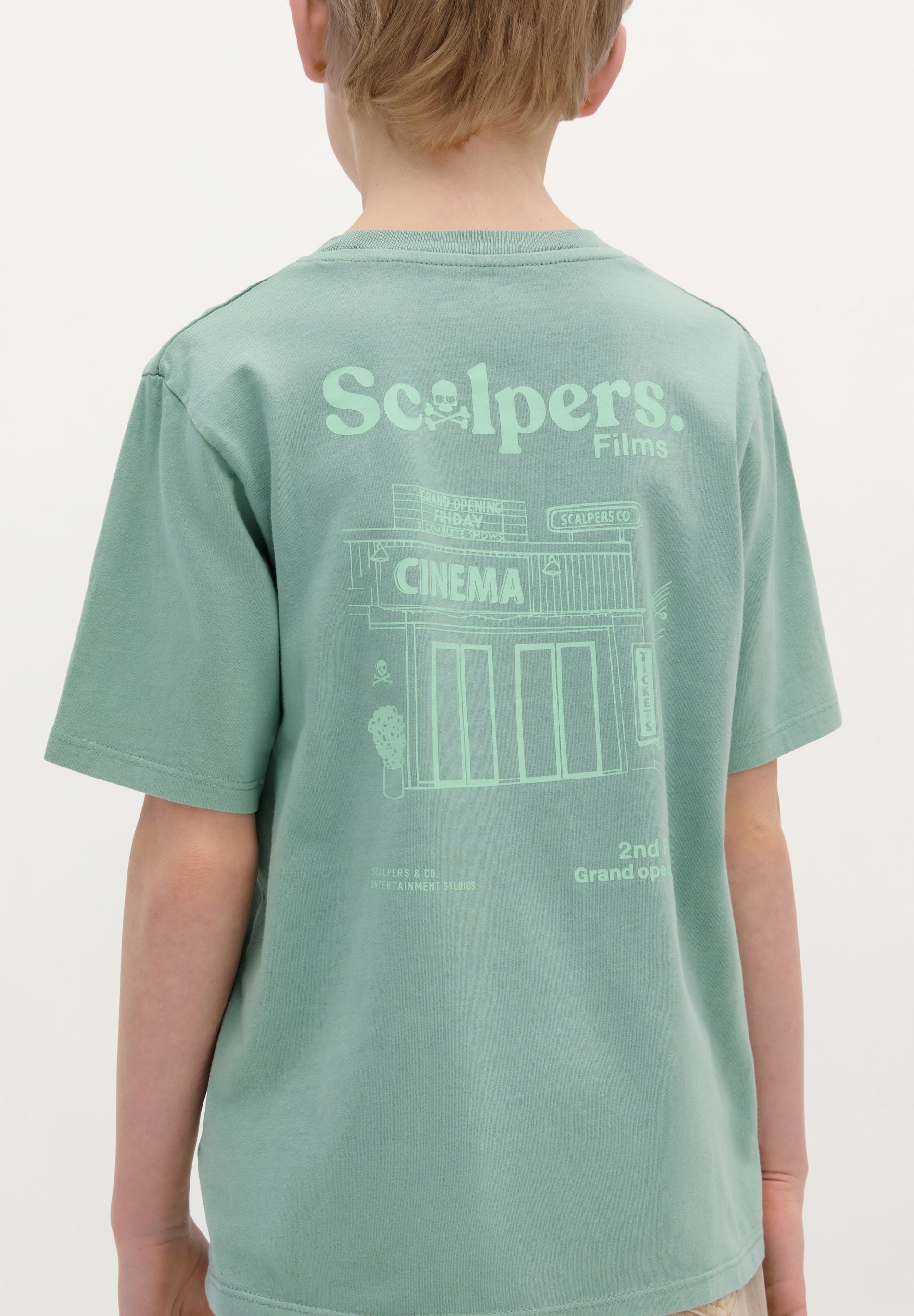 T-SHIRT DÉLAVÉ IMPRIMÉ CINÉMA