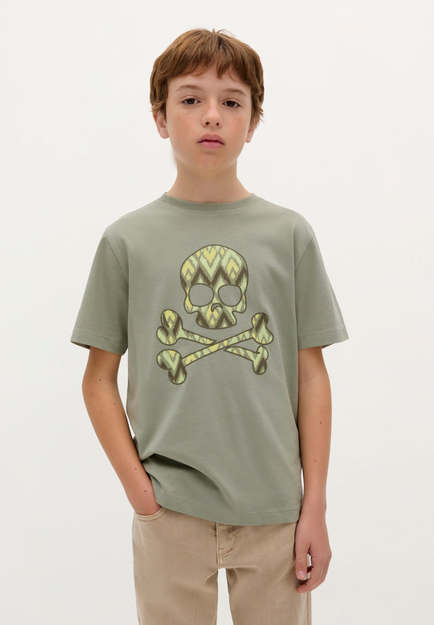 T-SHIRT SKULL IKAT