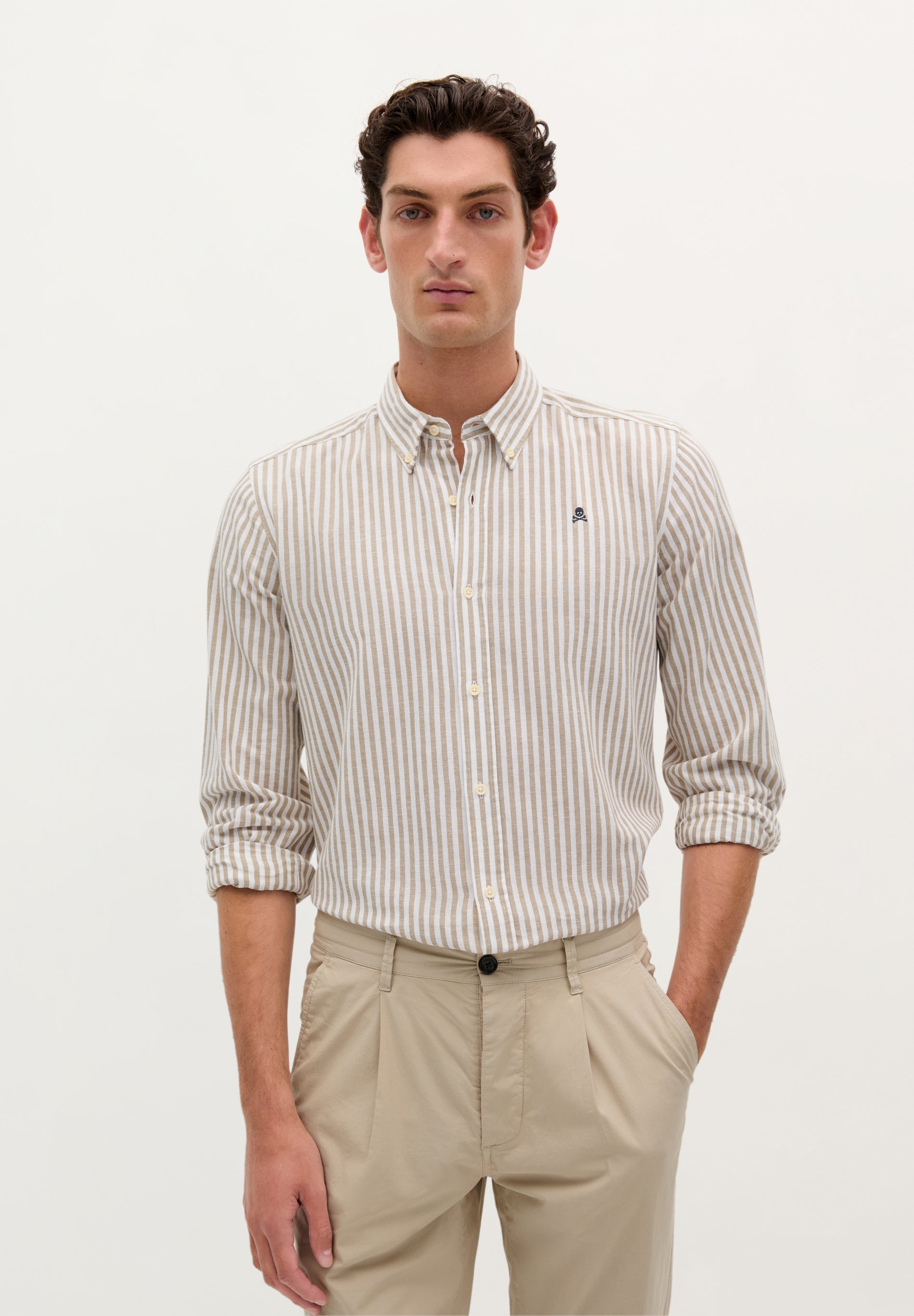CHEMISE RAYURES COL BOUTONNÉ