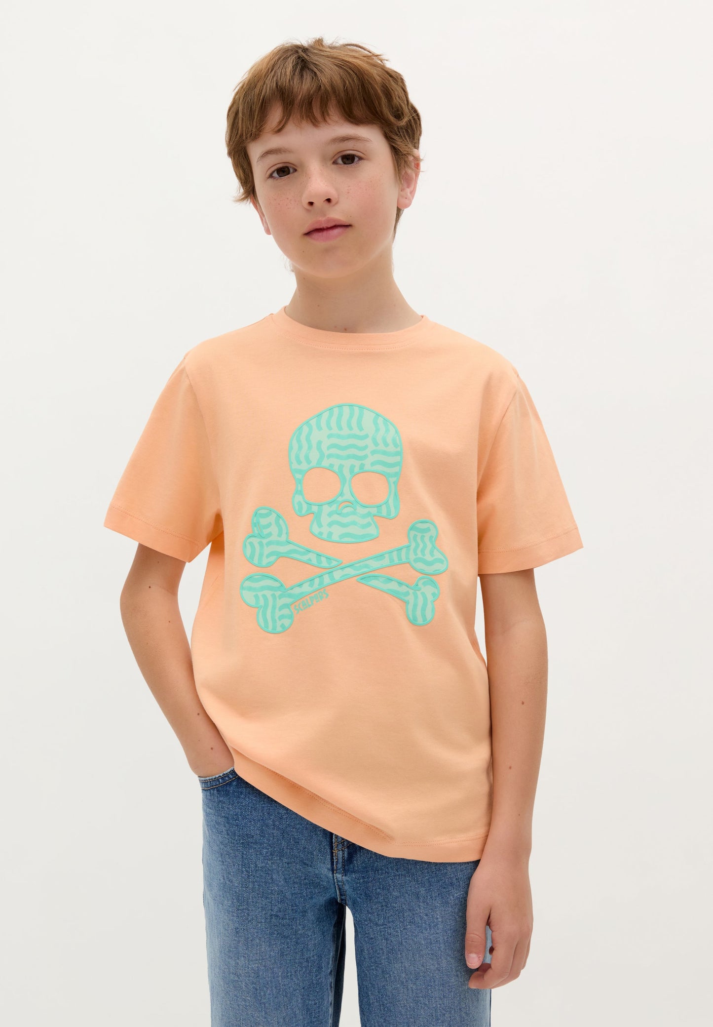 SCWAVES SKULL TEE KIDS