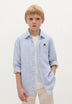 CHEMISE LIN RAYURES SKULL