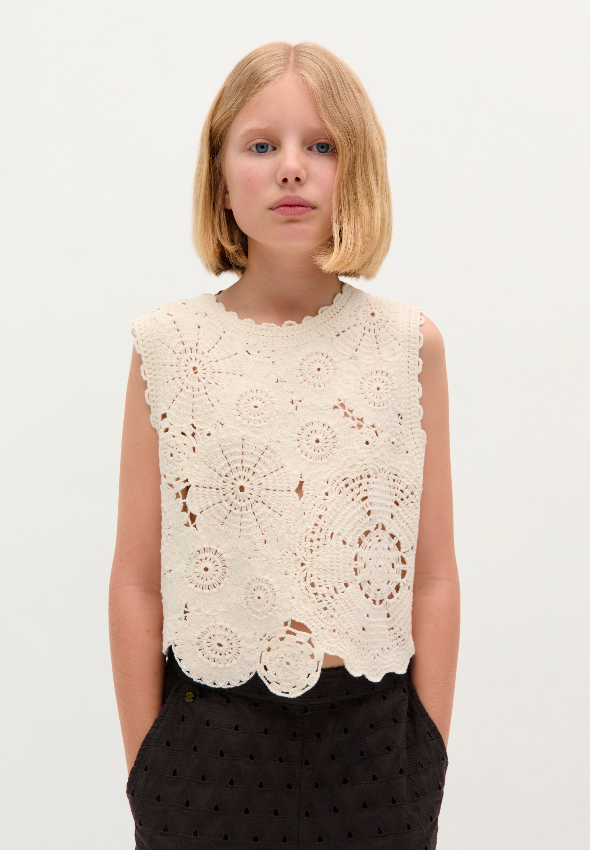 TOP CROCHET FLEURS