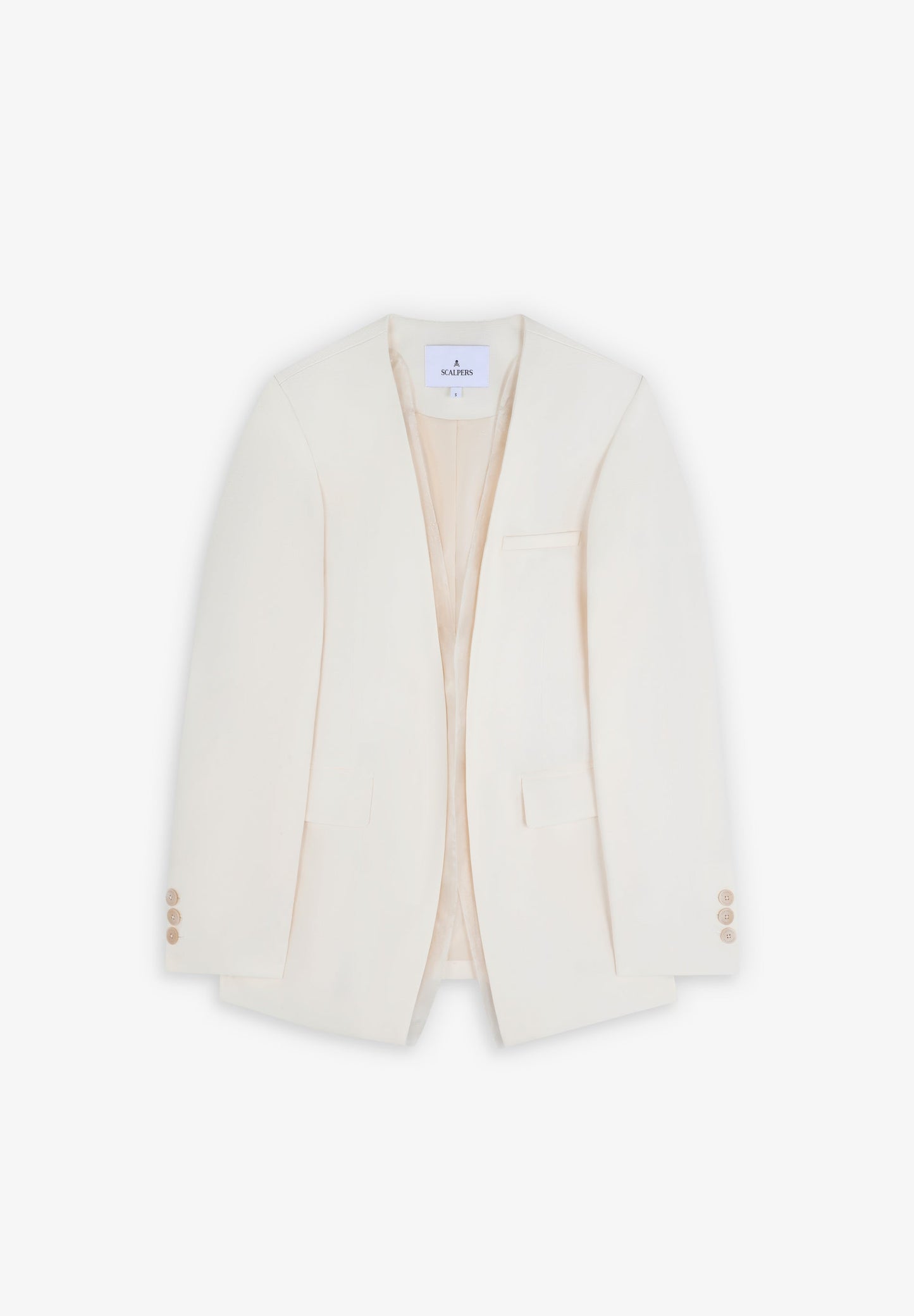 BLAZER UNI AVEC DÉTAIL EN ORGANZA