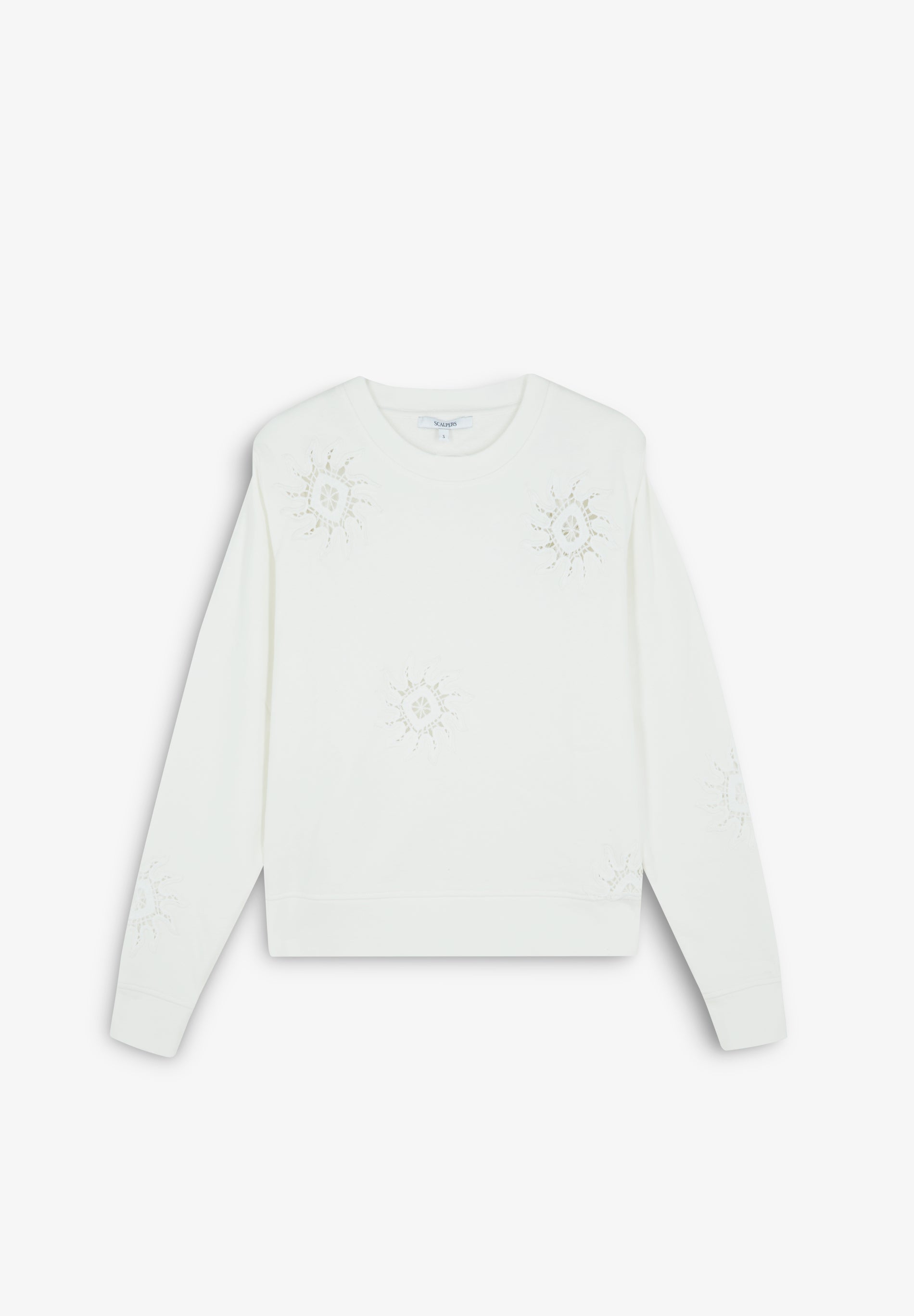 SWEAT ÉPAULETTES DÉTAILS CROCHET