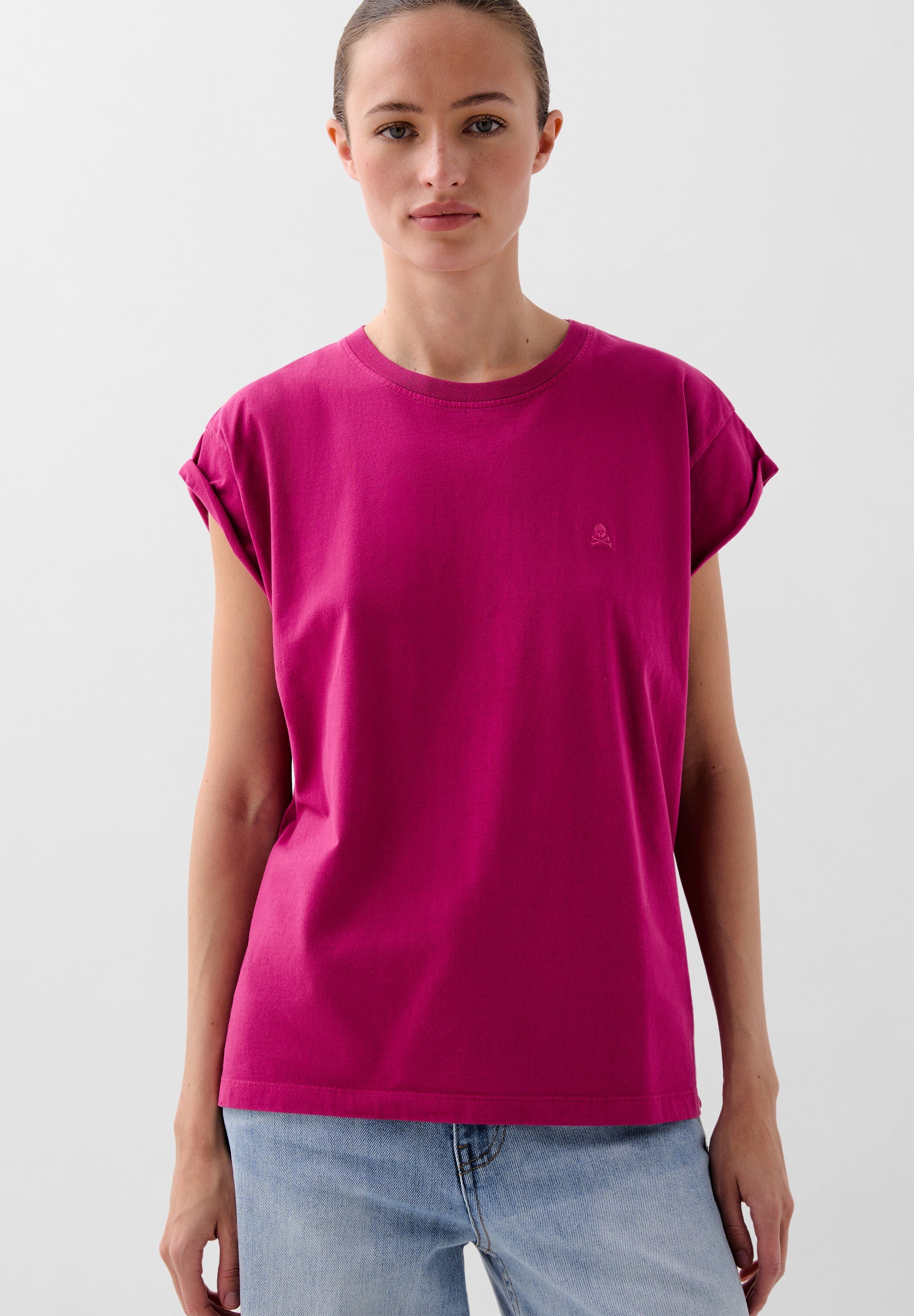 T-SHIRT SKULL BRODÉ TON SUR TON