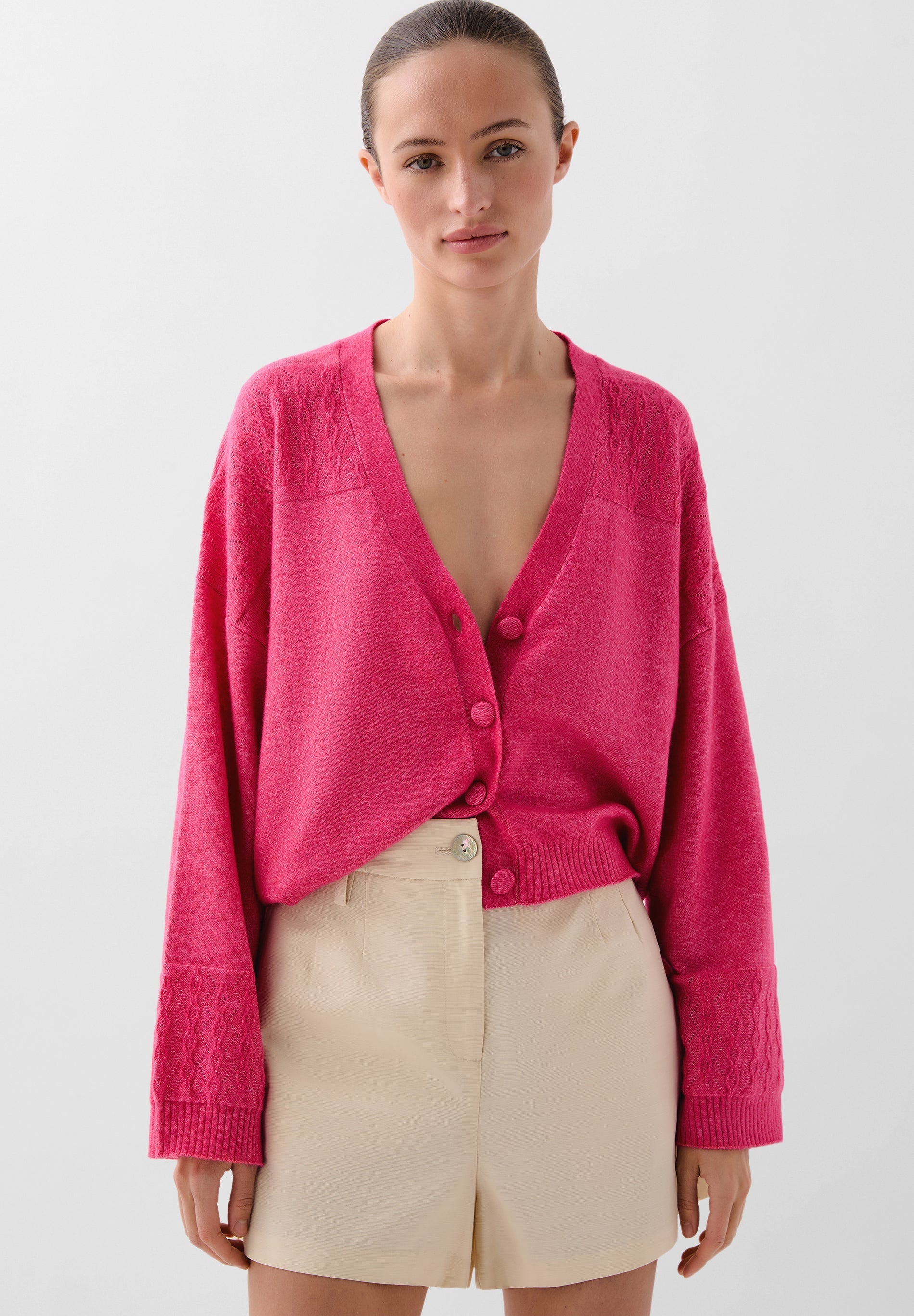 CARDIGAN COL EN V