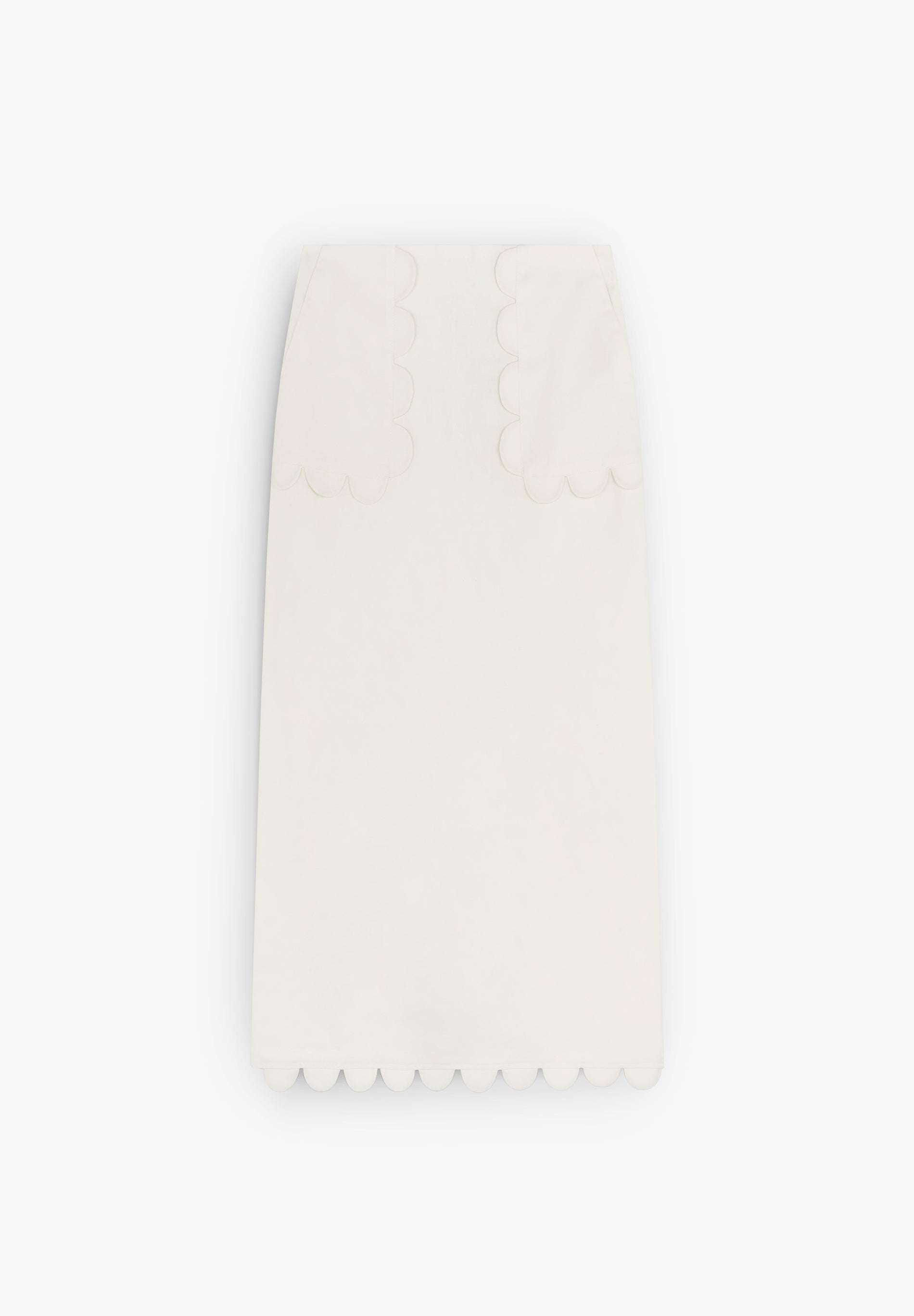 SCLINEN PLAIN MIDI SKIRT