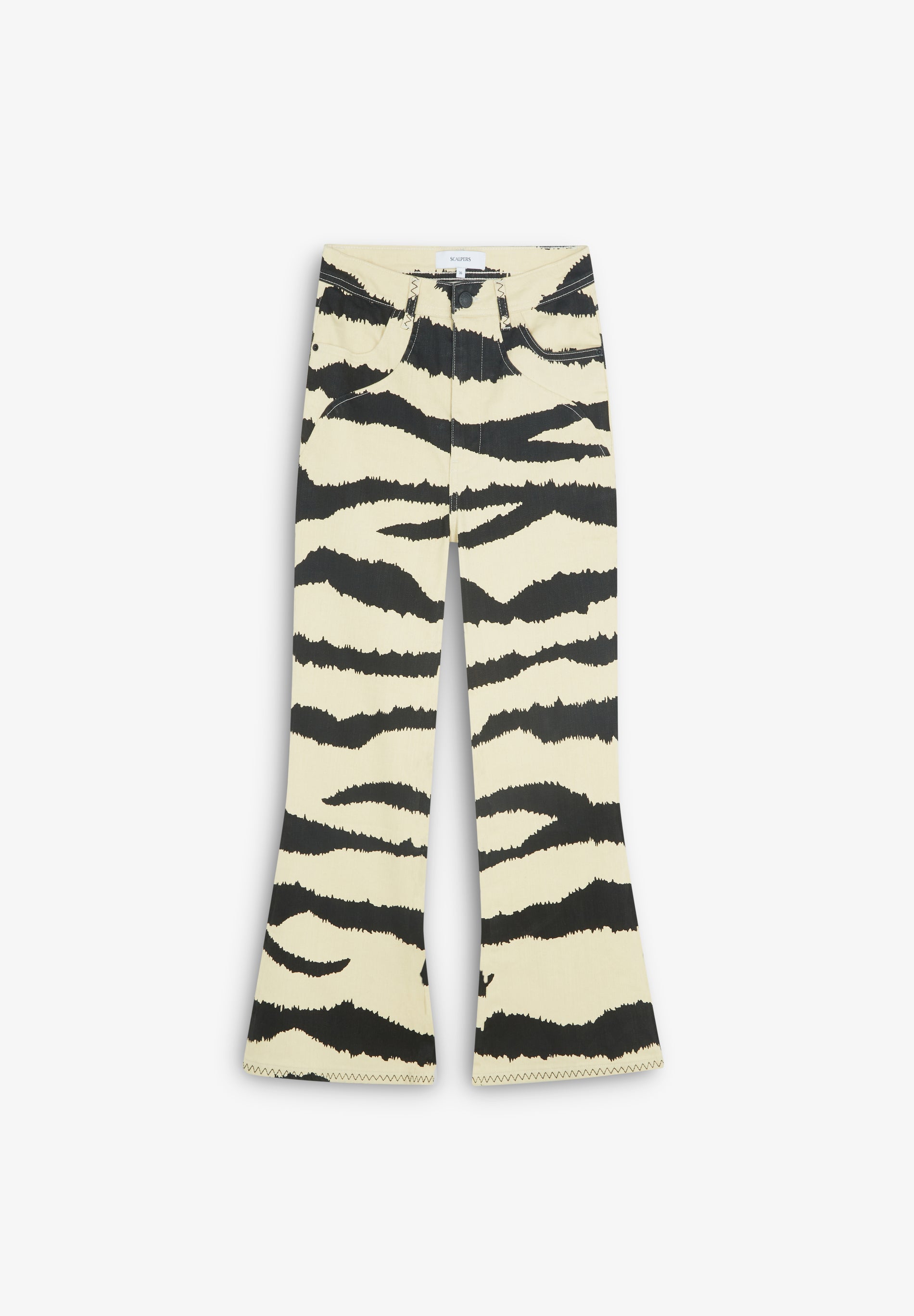 JEAN ANKLE FLARE ZÈBRE