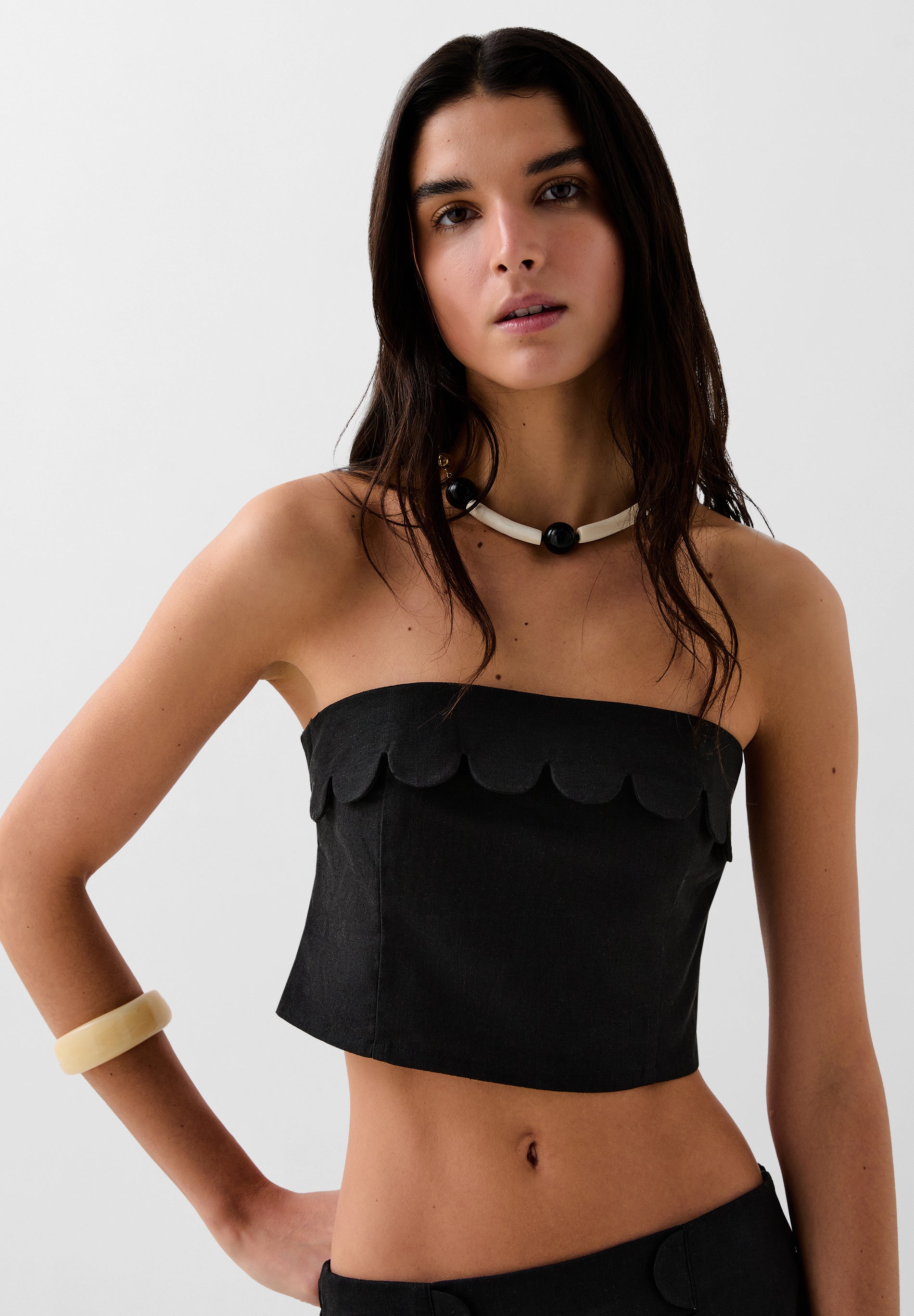 SCLINEN STRAPLESS TOP