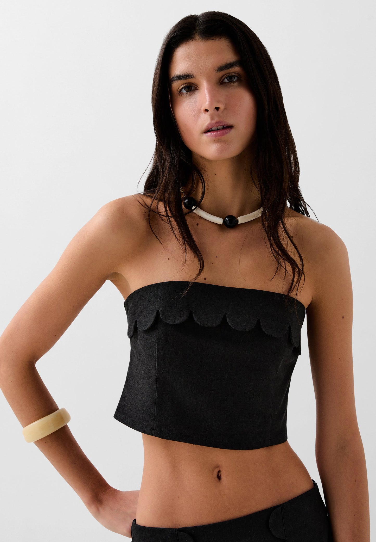 SCLINEN STRAPLESS TOP