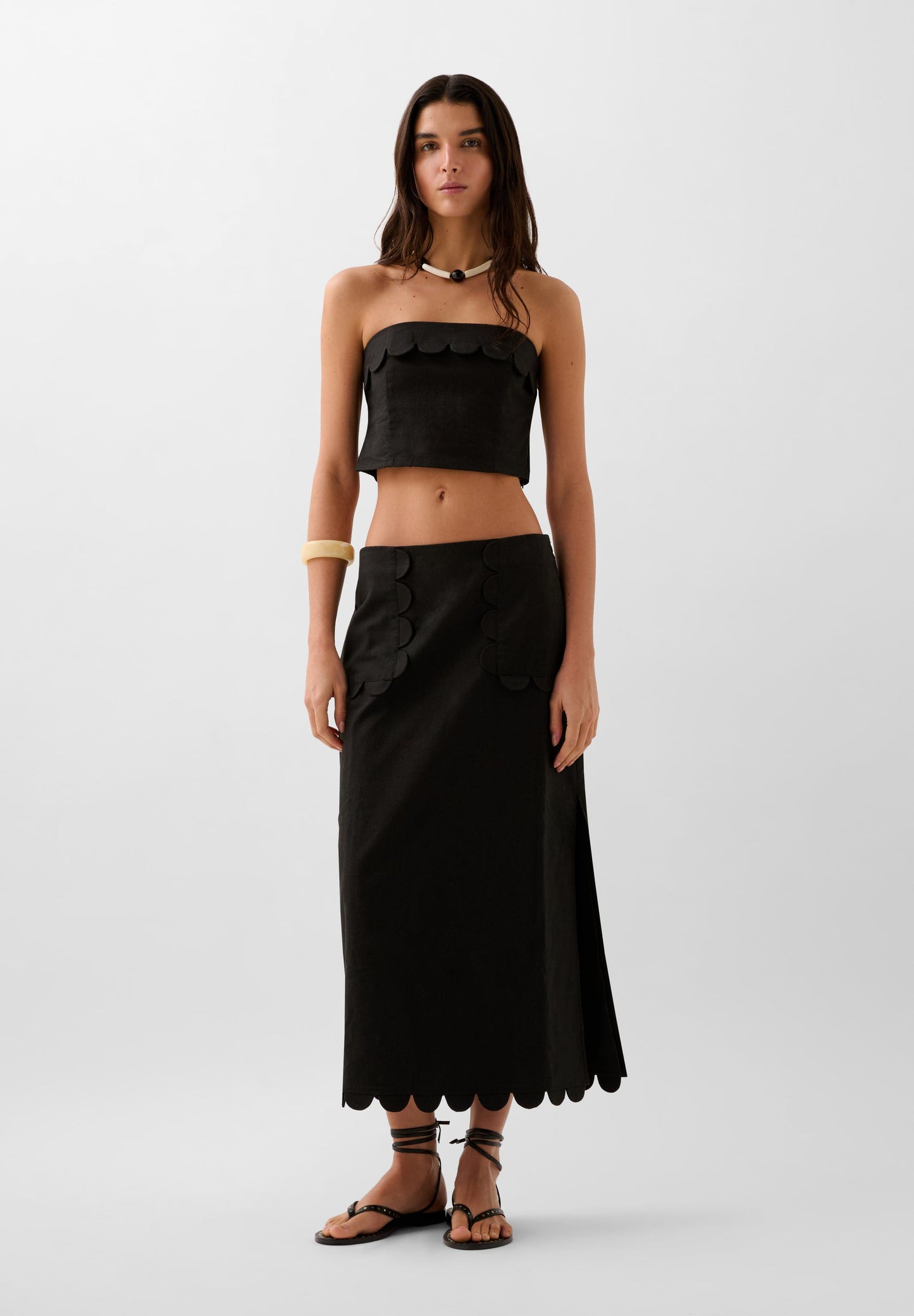 SCLINEN STRAPLESS TOP