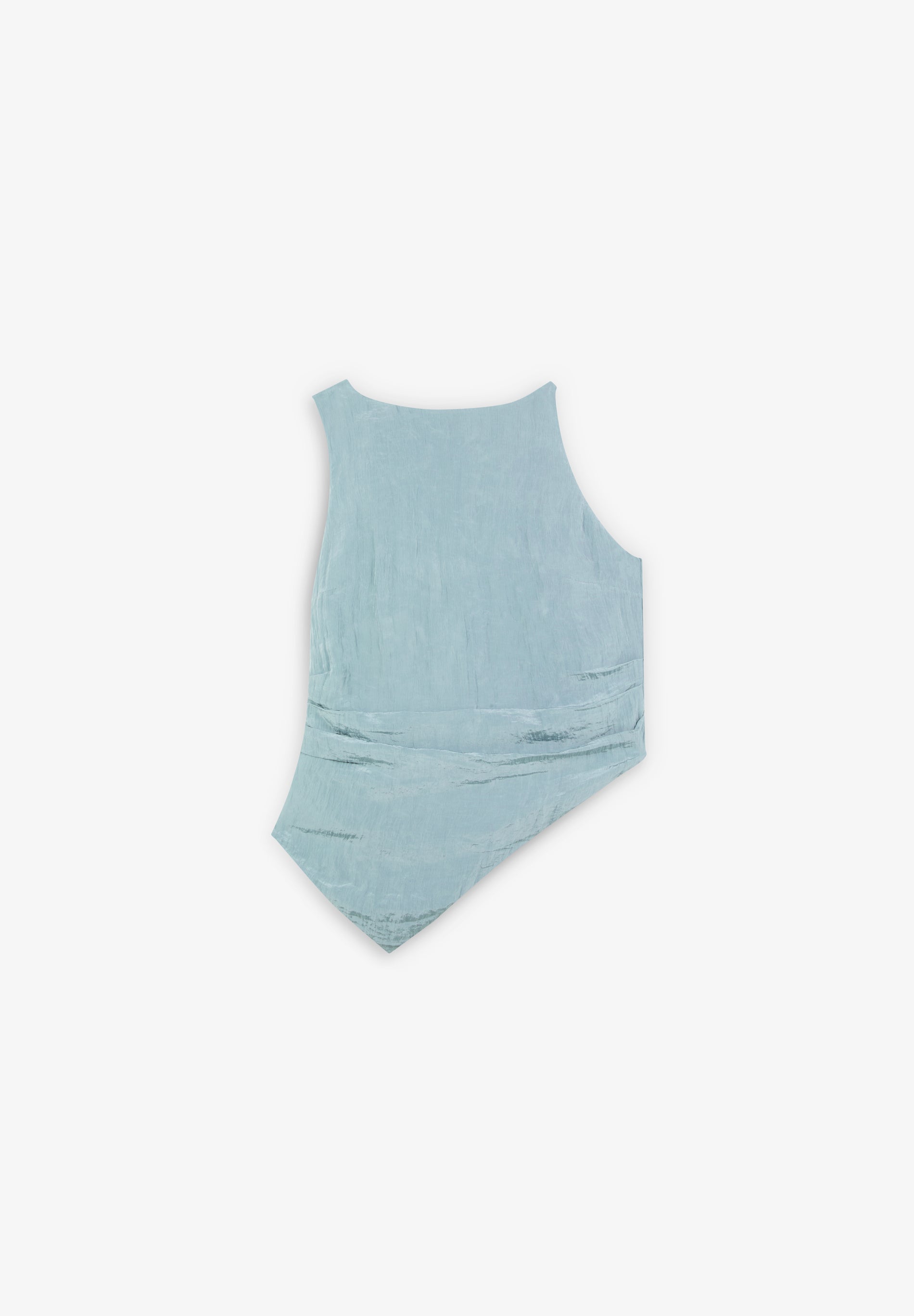 TOP PLISSÉ ASYMÉTRIQUE