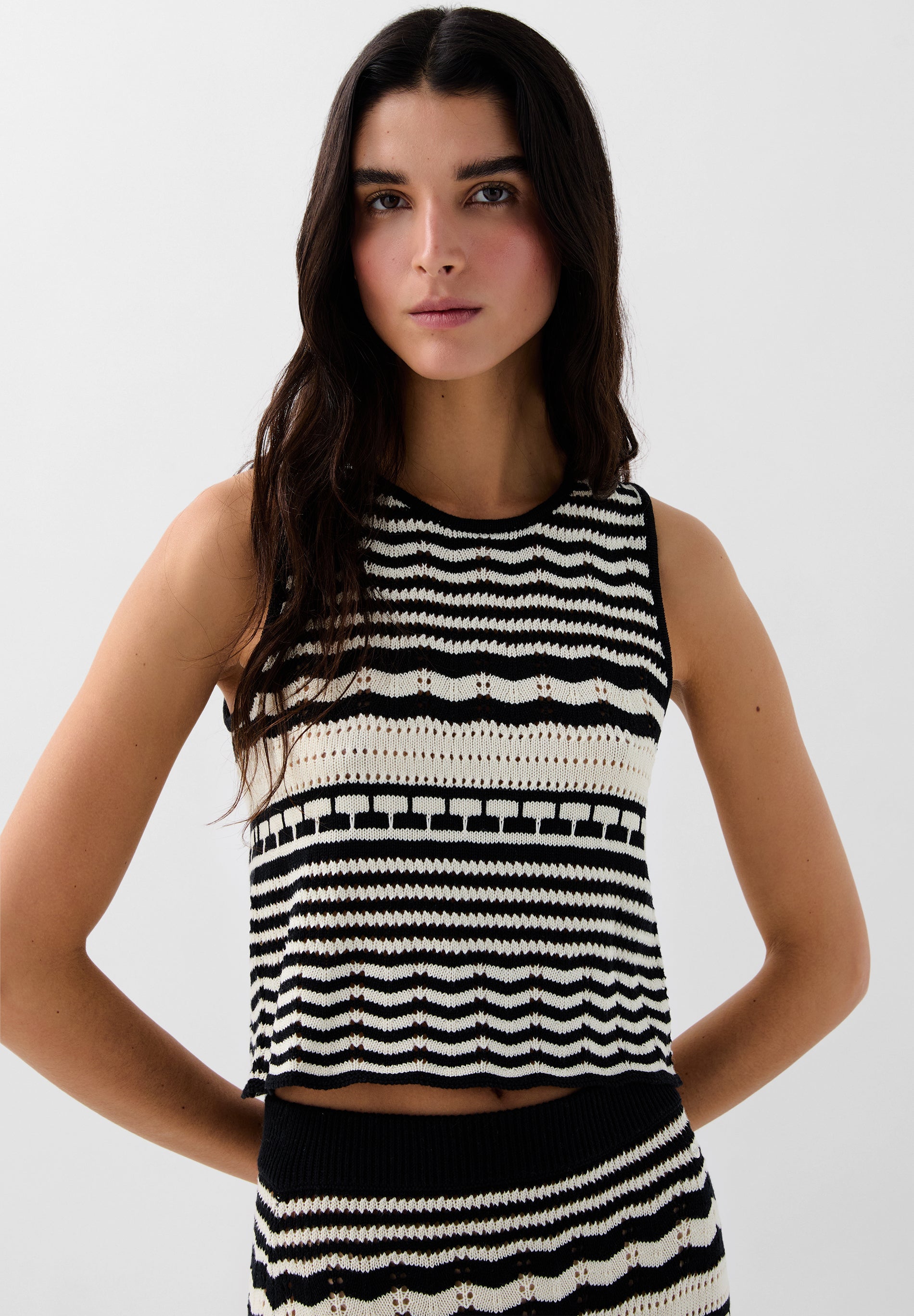 TOP MAILLE RAYURES