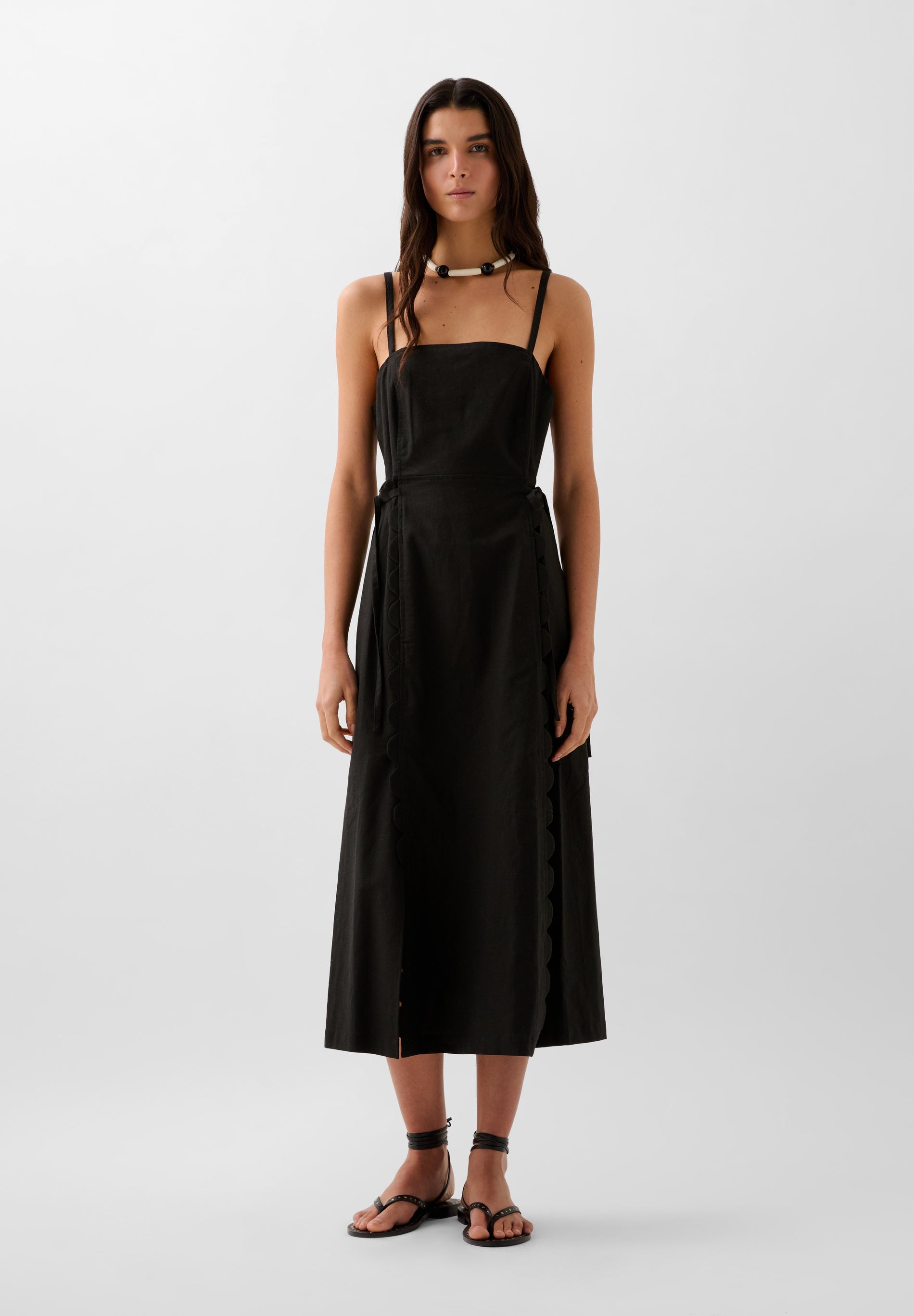 SCLINEN SCALLOP DRESS