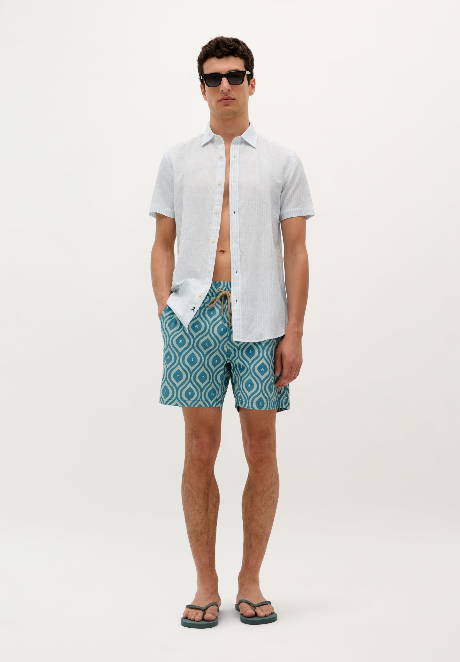 MAILLOT DE BAIN IMPRIMÉ FESTONNÉ