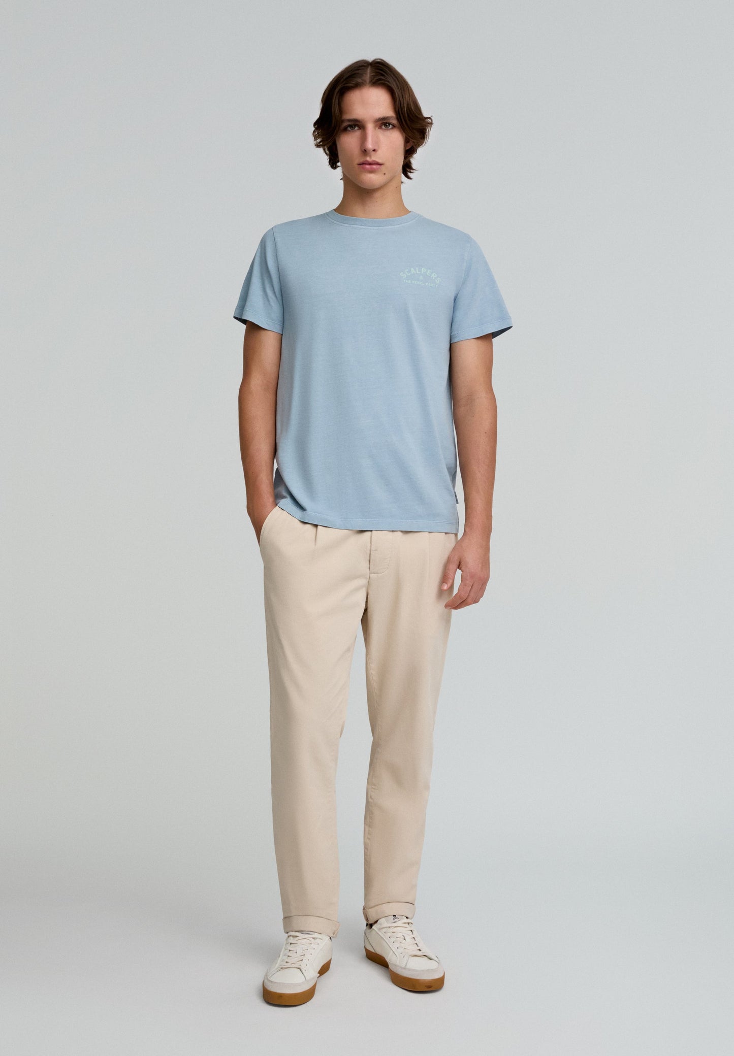 T-SHIRT DÉLAVÉ IMPRIMÉ TEXTE