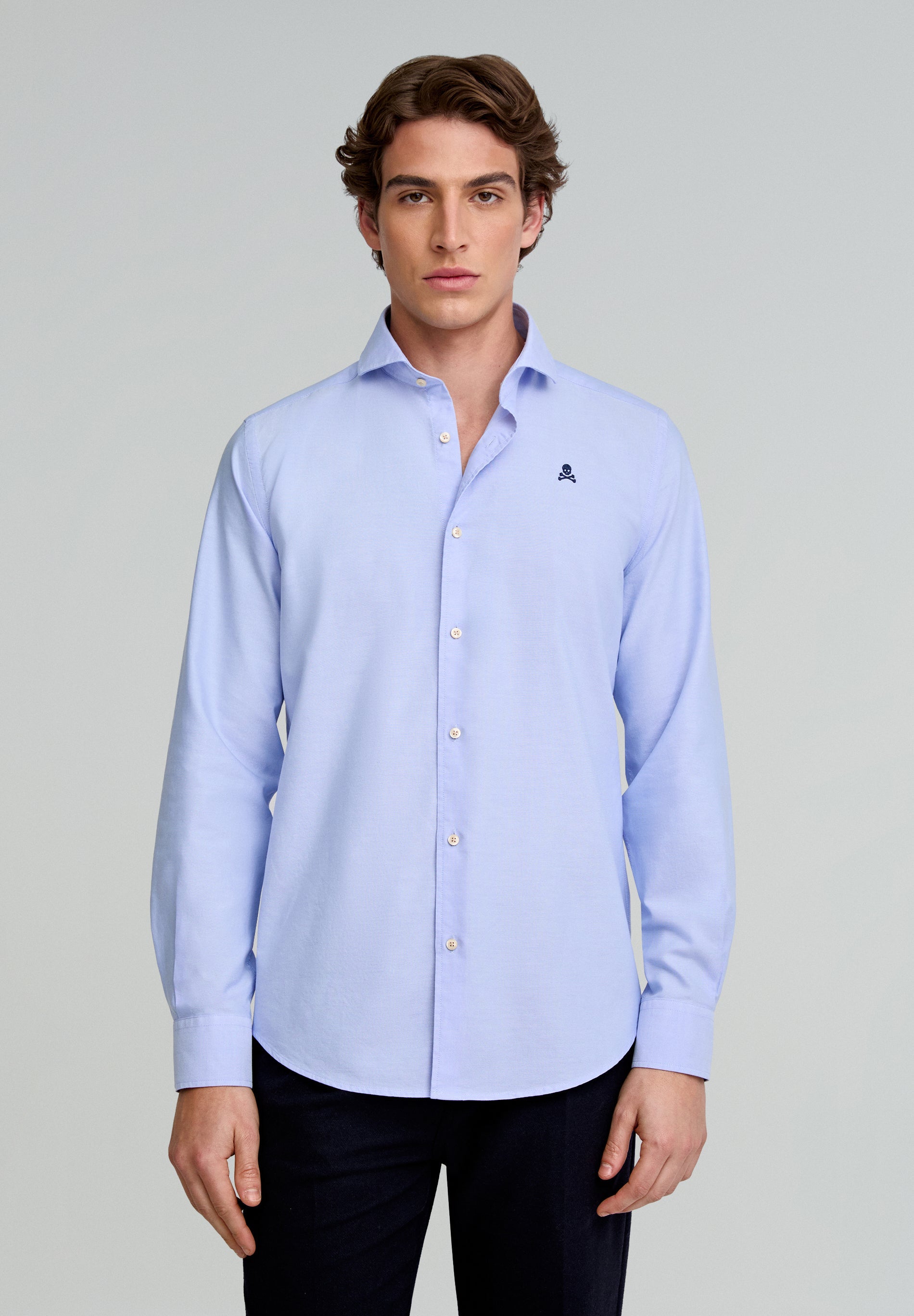 CHEMISE HABILLÉE UNIE SKULL CONTRASTANT