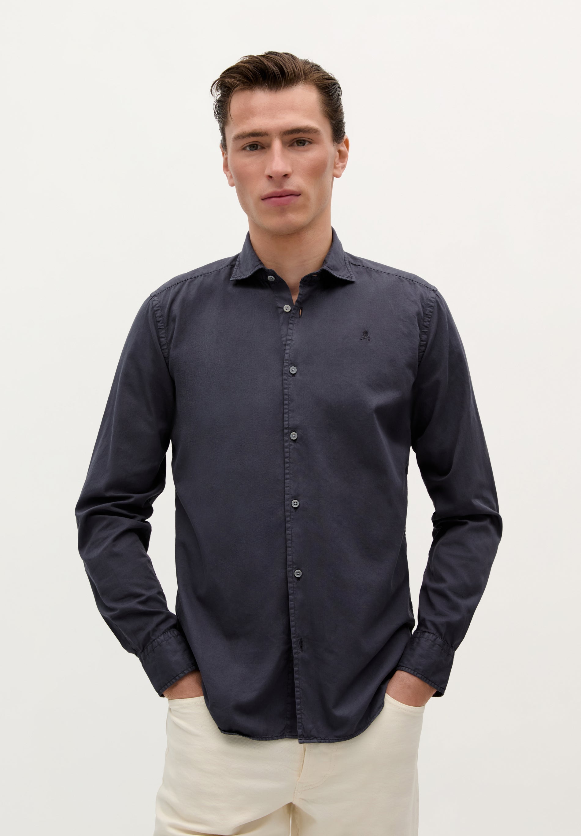 CHEMISE SKULL BRODÉ TON SUR TON