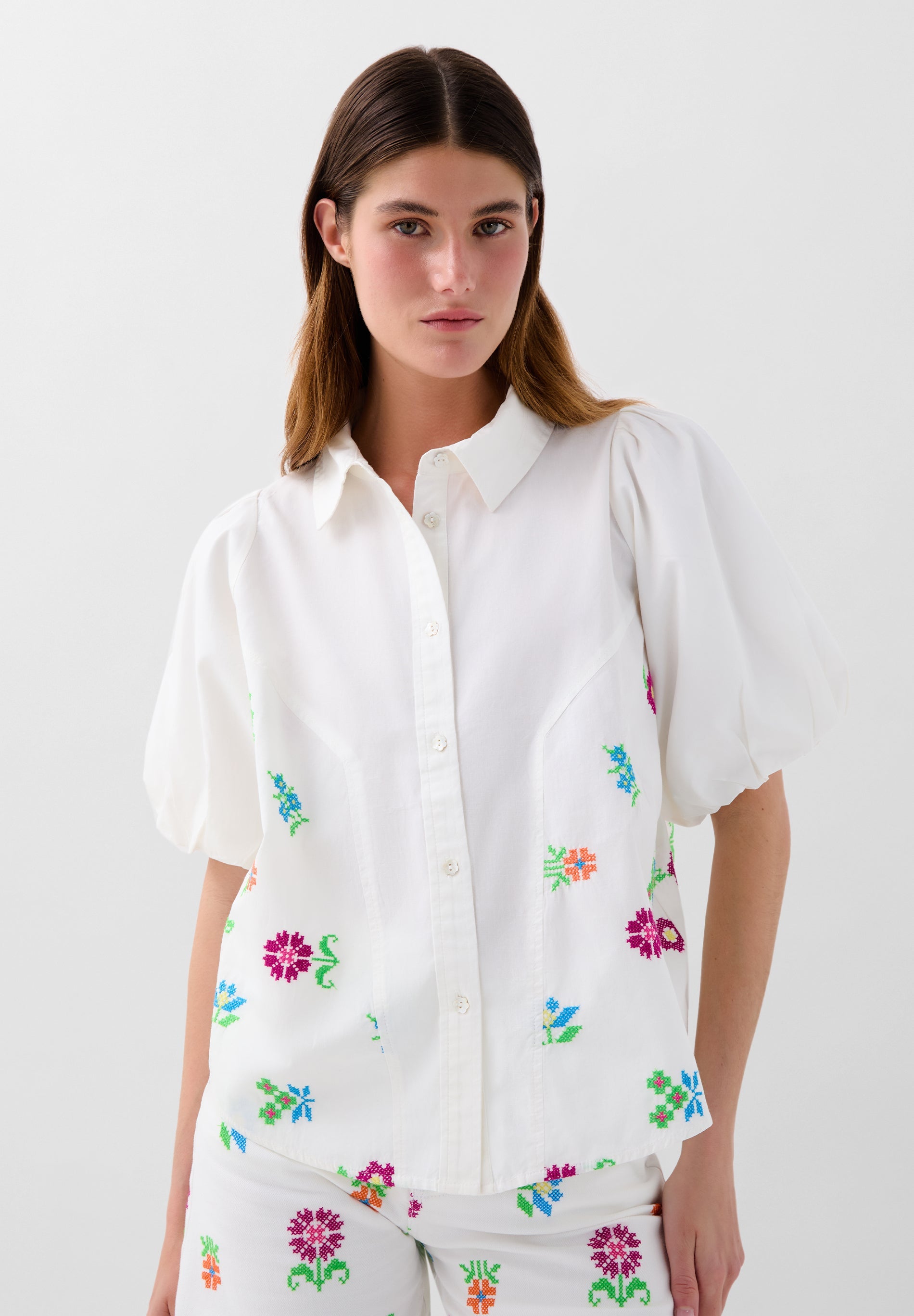 CHEMISE COTON DÉTAILS BRODÉS