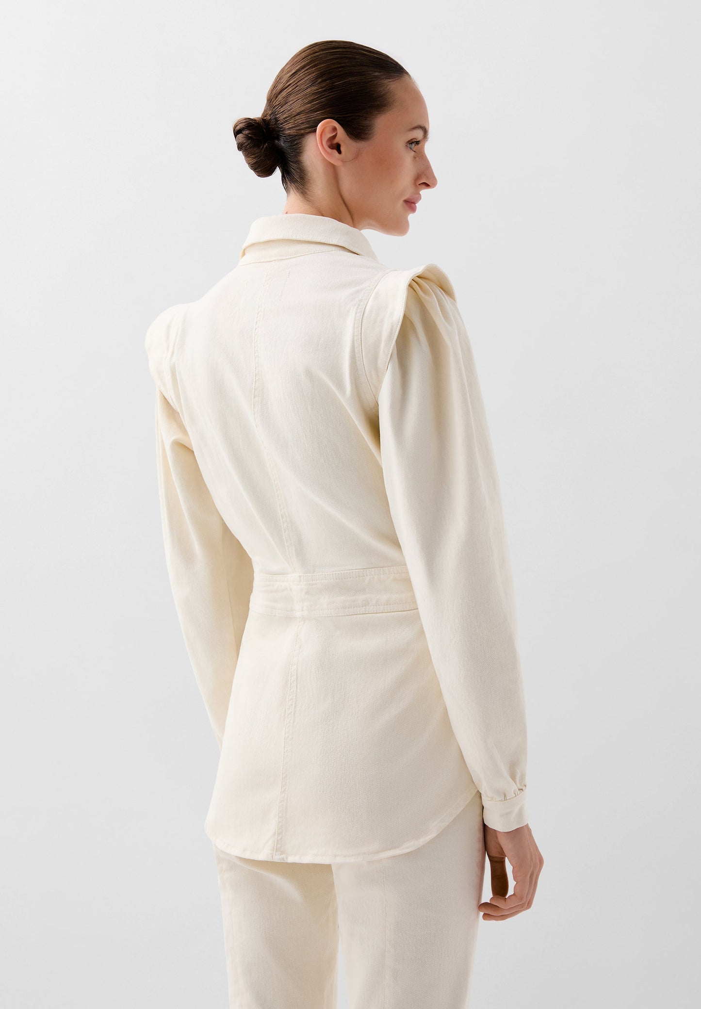 CHEMISE JEAN MANCHES BOUFFANTES