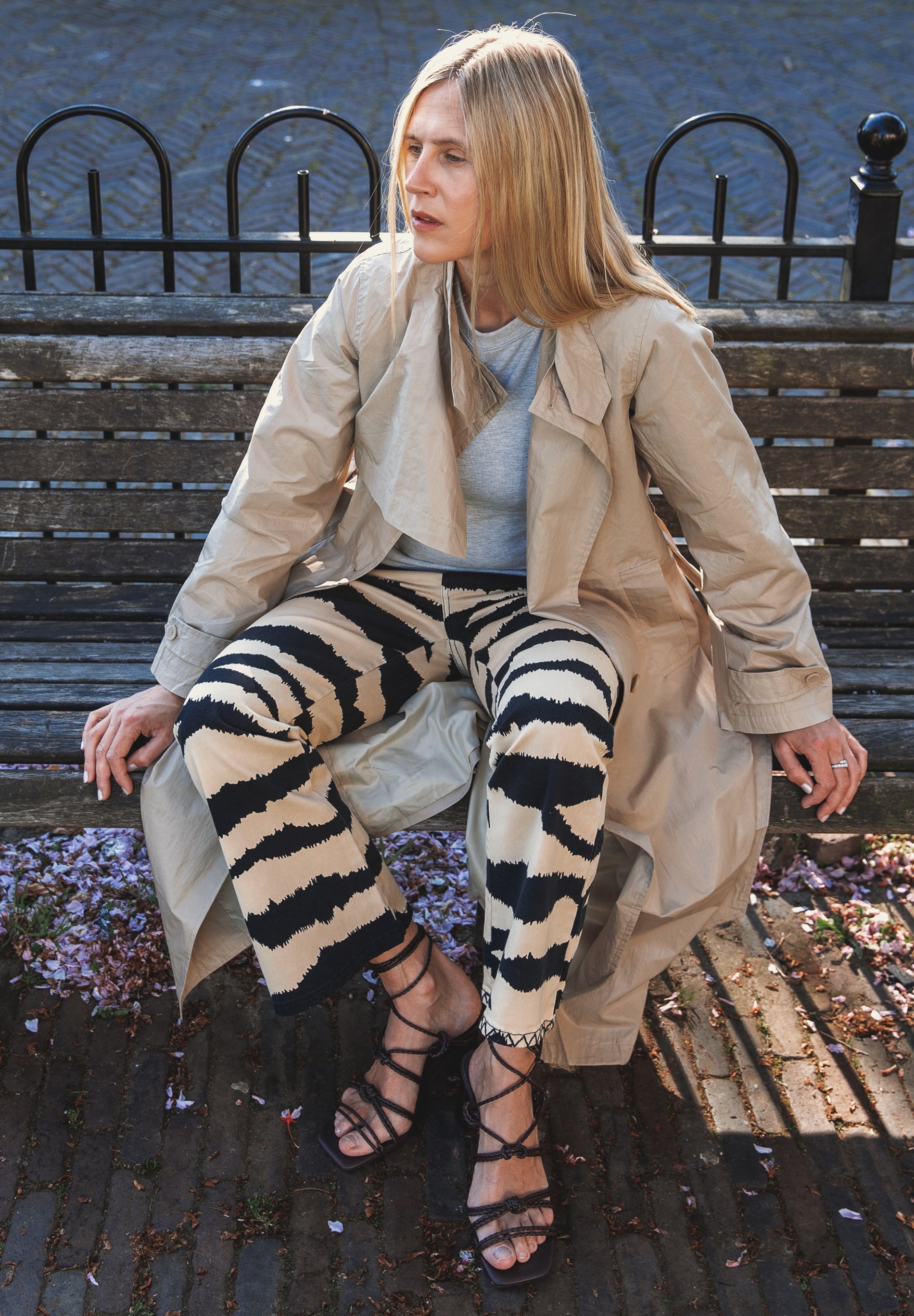 JEAN ANKLE FLARE ZÈBRE