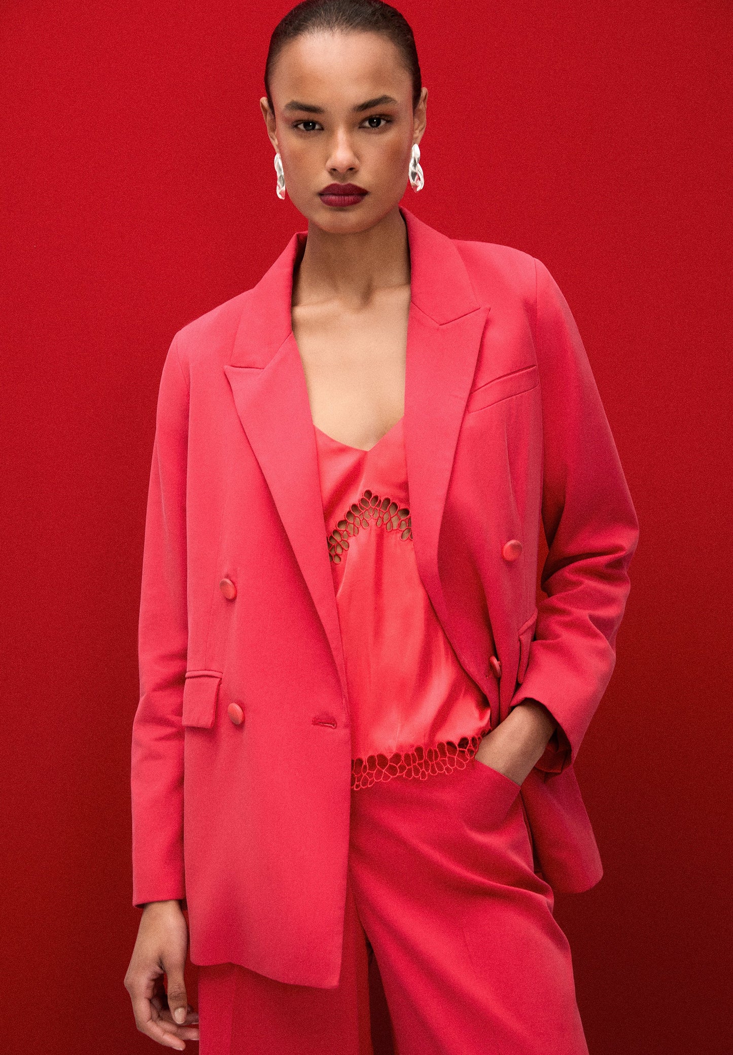 VESTE CROISÉE TISSU FLUIDE