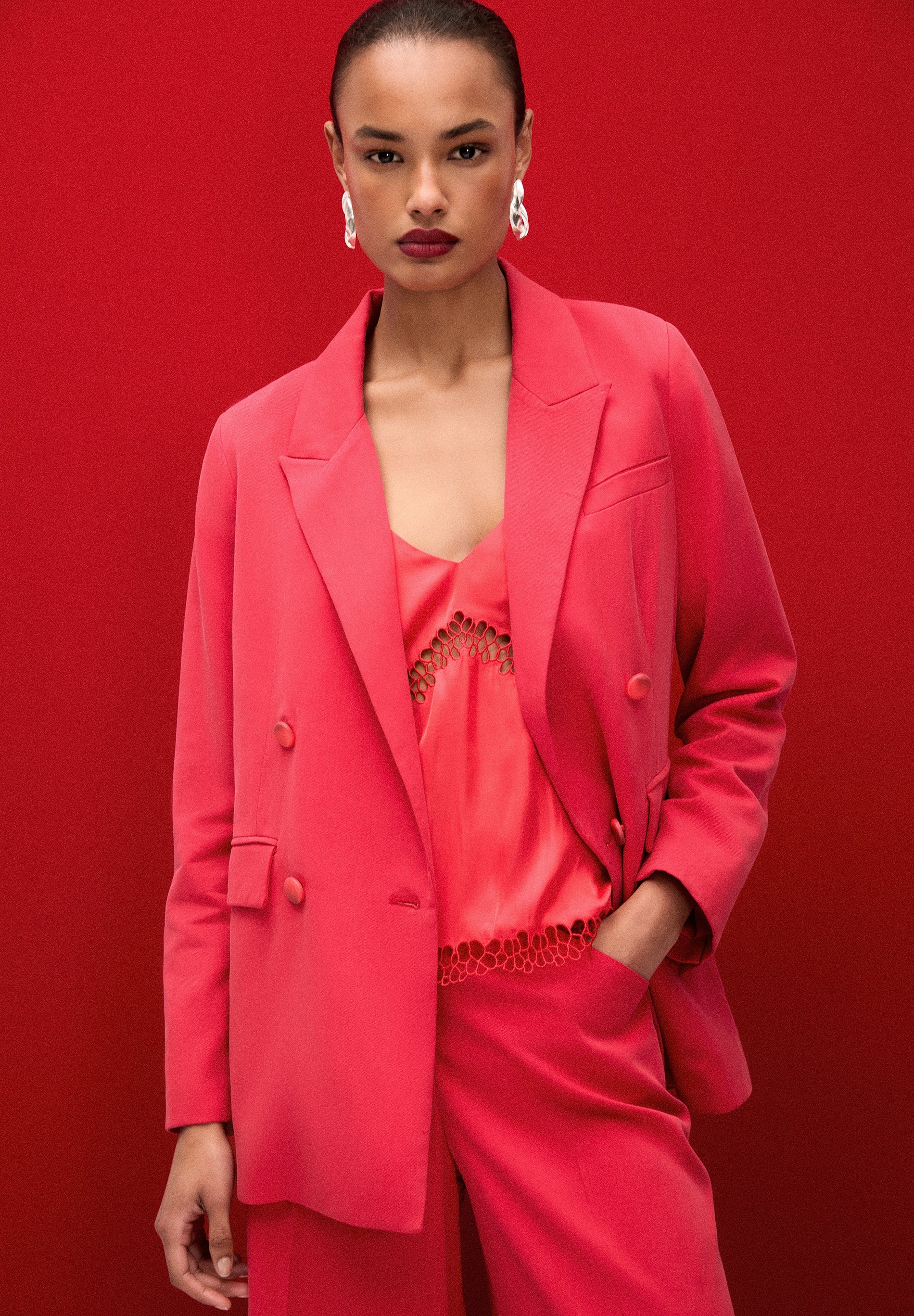 VESTE CROISÉE TISSU FLUIDE