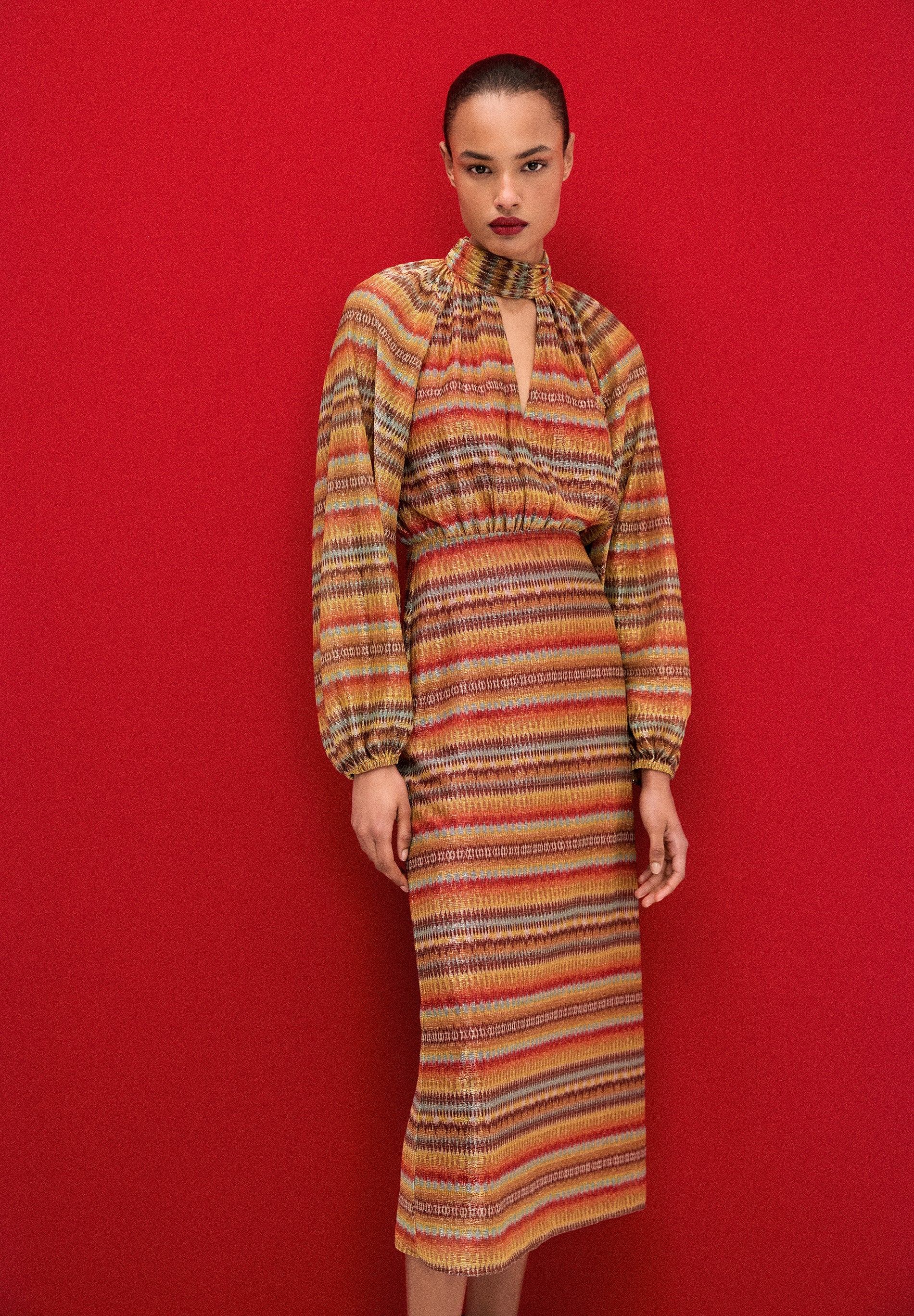 ROBE ETHNIQUE LUREX